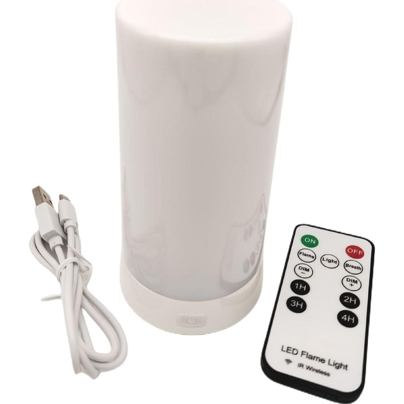 Linterna LED Efecto Llama QLEE Recargable USB 4 Modos