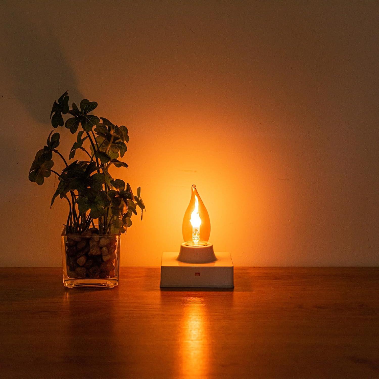 Bombilla LED E26 Llama Parpadeante Sunaiony 2 Modos Ámbar