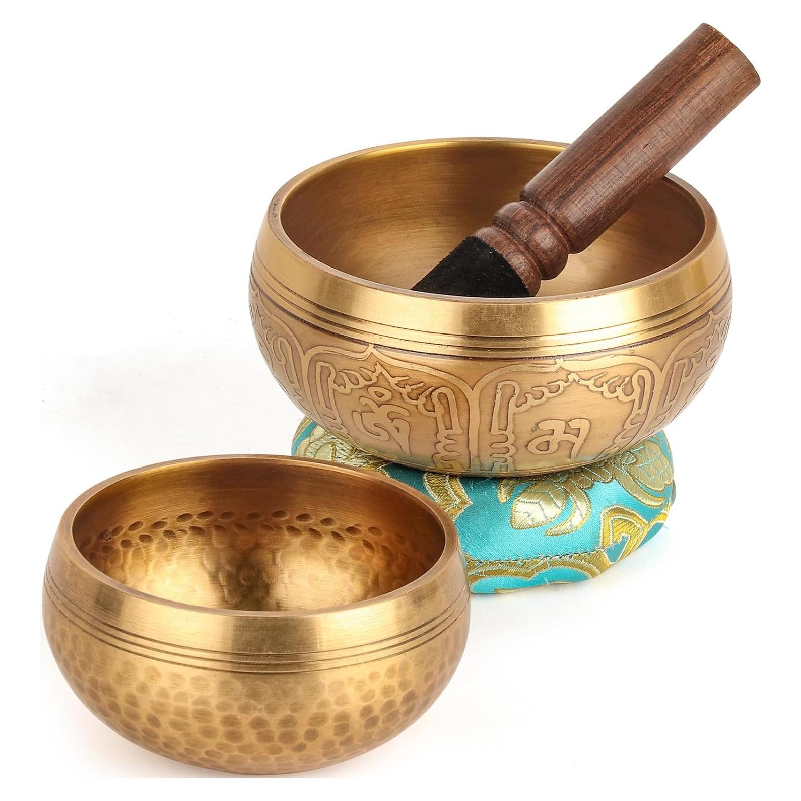 Juego de Cuencos Tibetanos 2 Piezas Relaehih - 8 y 10 cm