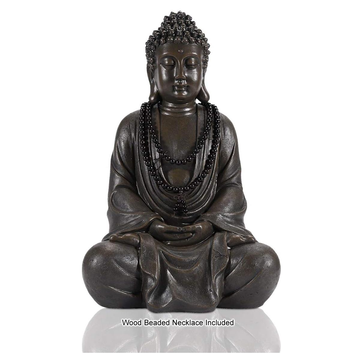 Estatua de Buda Meditador Goodeco 29cm Decoración Zen para Jardín