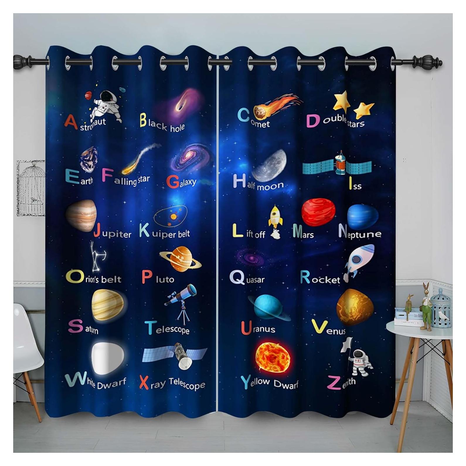 Cortinas Opacas Baocicco 2 Paneles Galaxia 135x160 cm