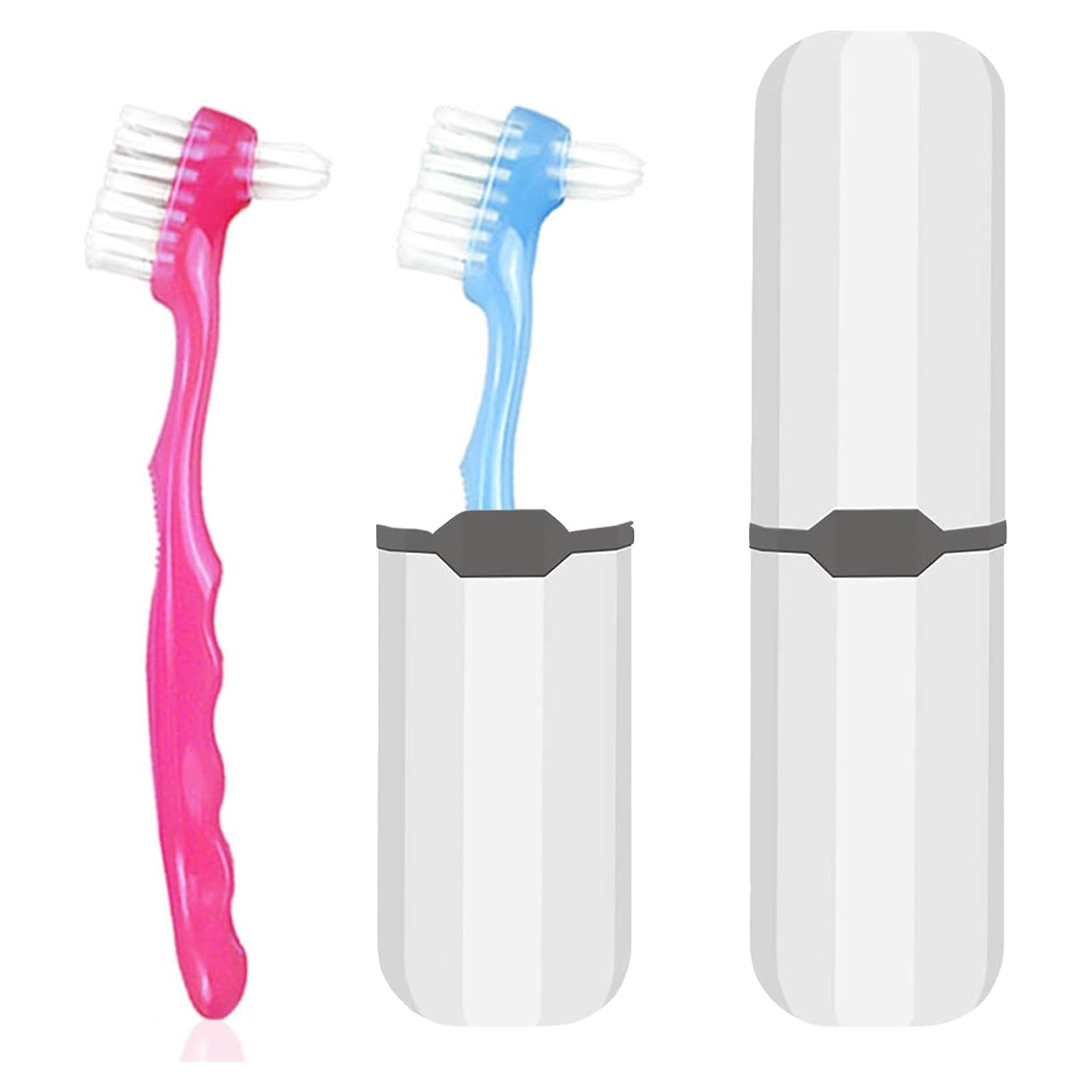 Juego de Cepillos de Limpieza de Dentaduras Ceonam 2 Piezas