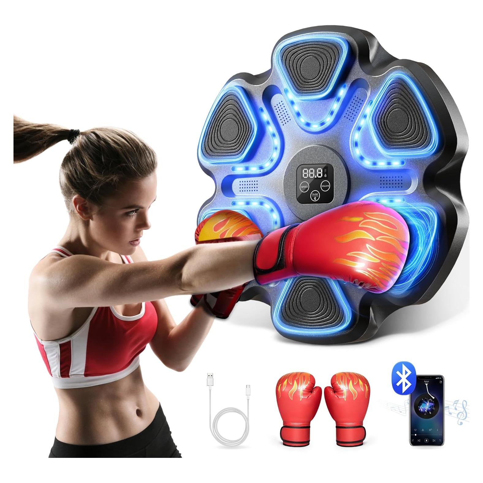 Máquina de Boxeo Musical SPIEEK 111 con Guantes - Entrenamiento Inteligente