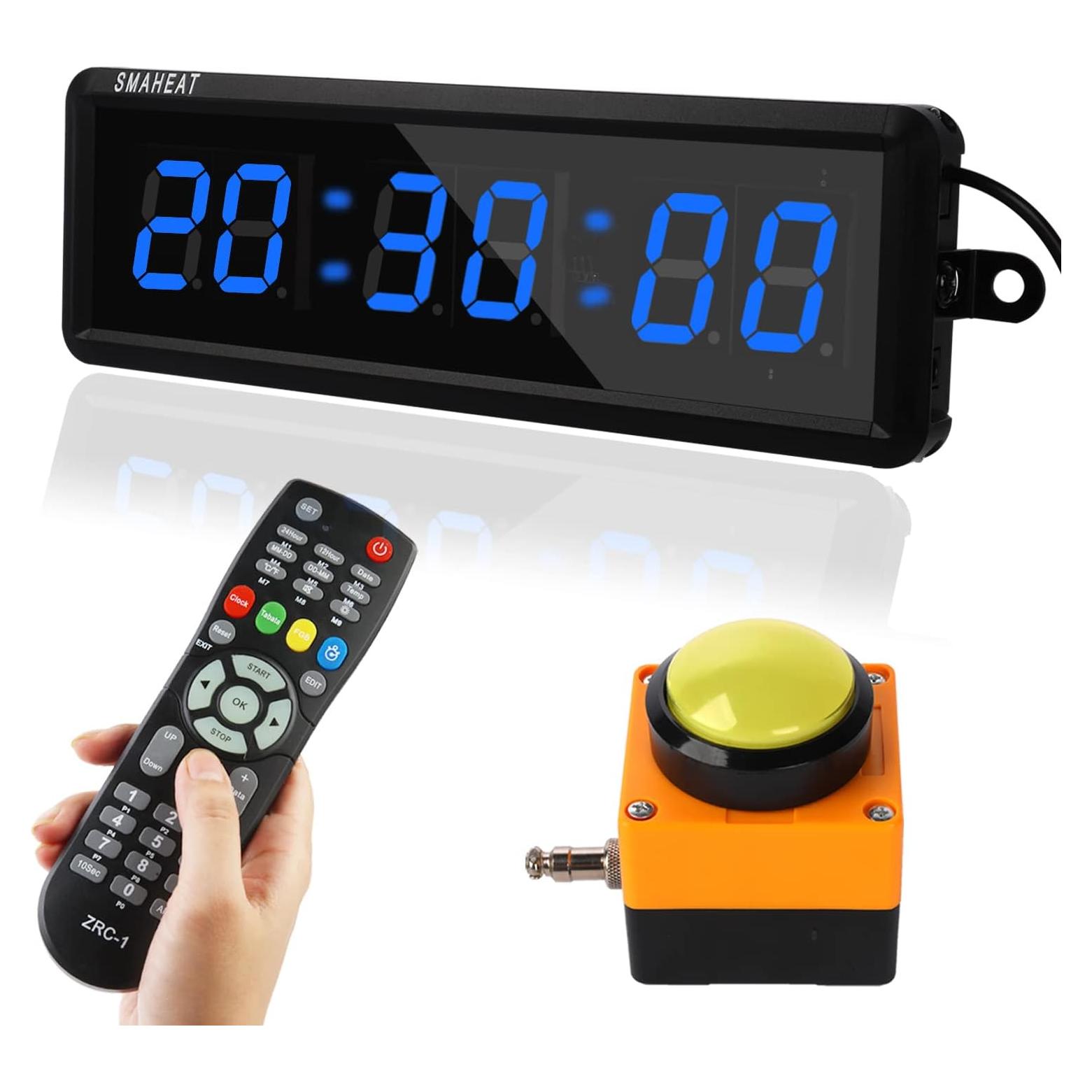 Temporizador de Fitness SMAHEAT LED Azul 1.5" Cronómetro