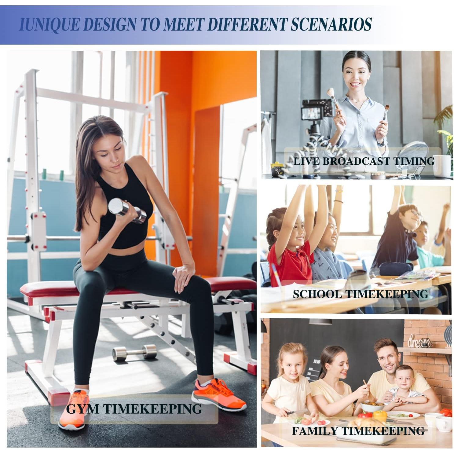 Temporizador de Fitness SMAHEAT LED Azul 1.5" Cronómetro