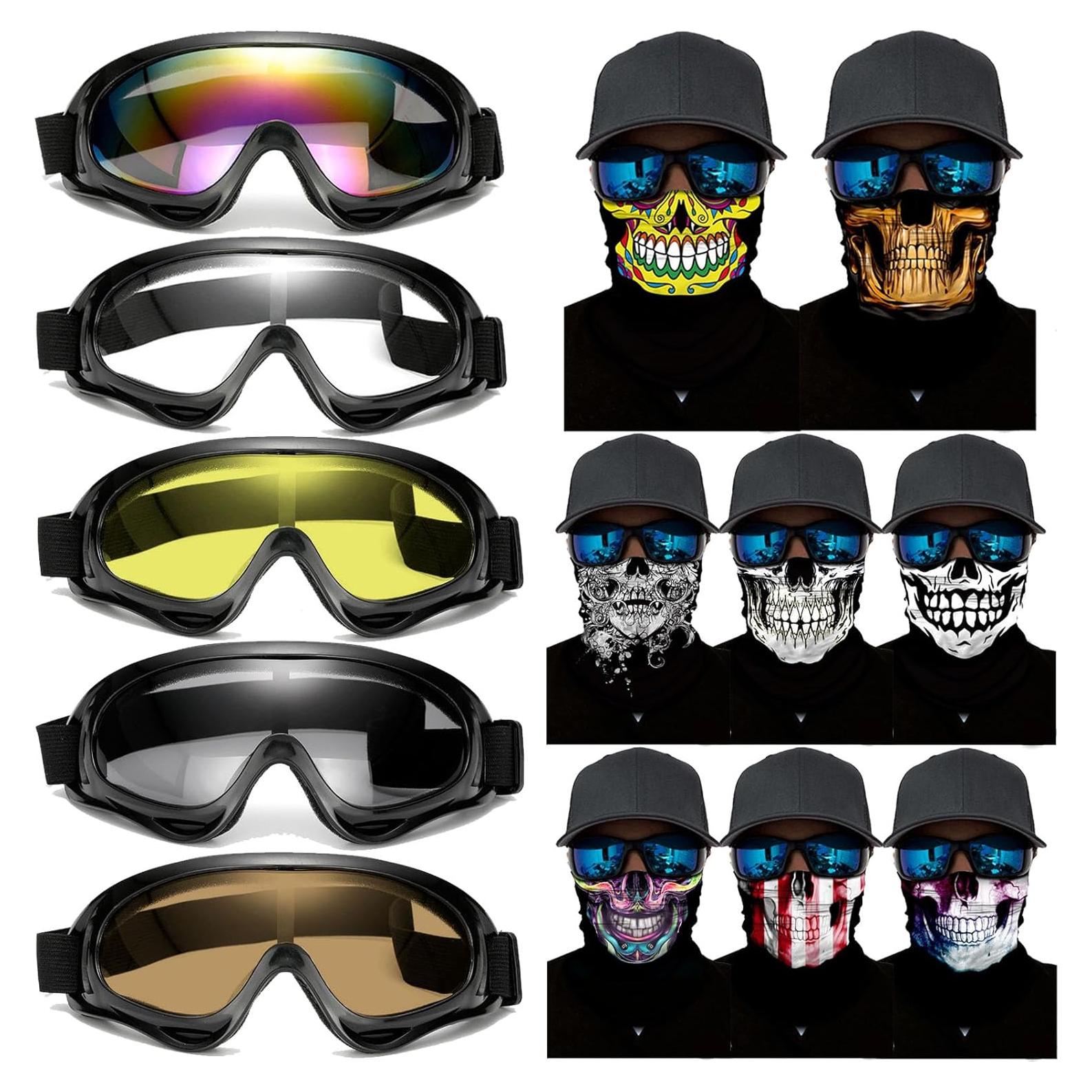 Gafas de Motocross ATV con Máscaras Faciales - 5 Piezas