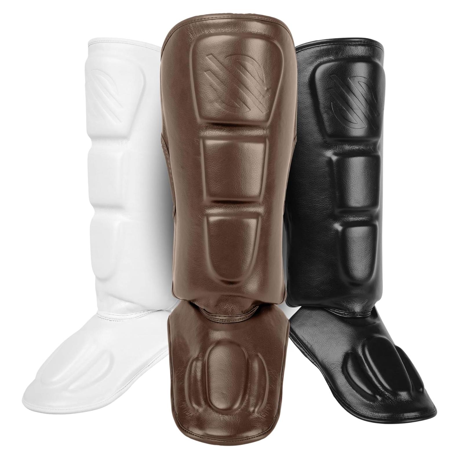 Protectores de Espinillas Sanabul Battle Forged Marrón XL