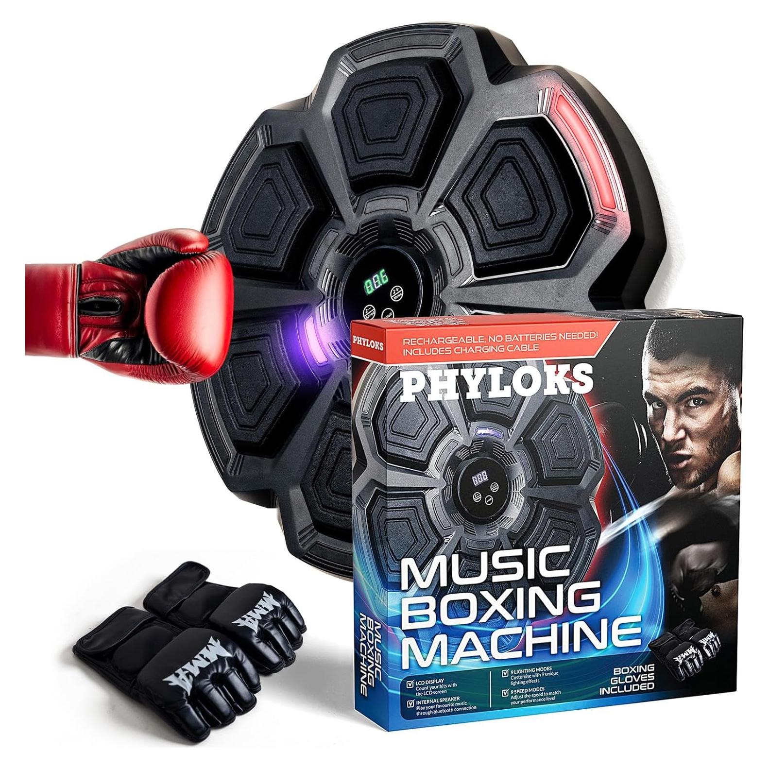 Máquina de Boxeo Musical PHYLOKS PBM001 con Guantes