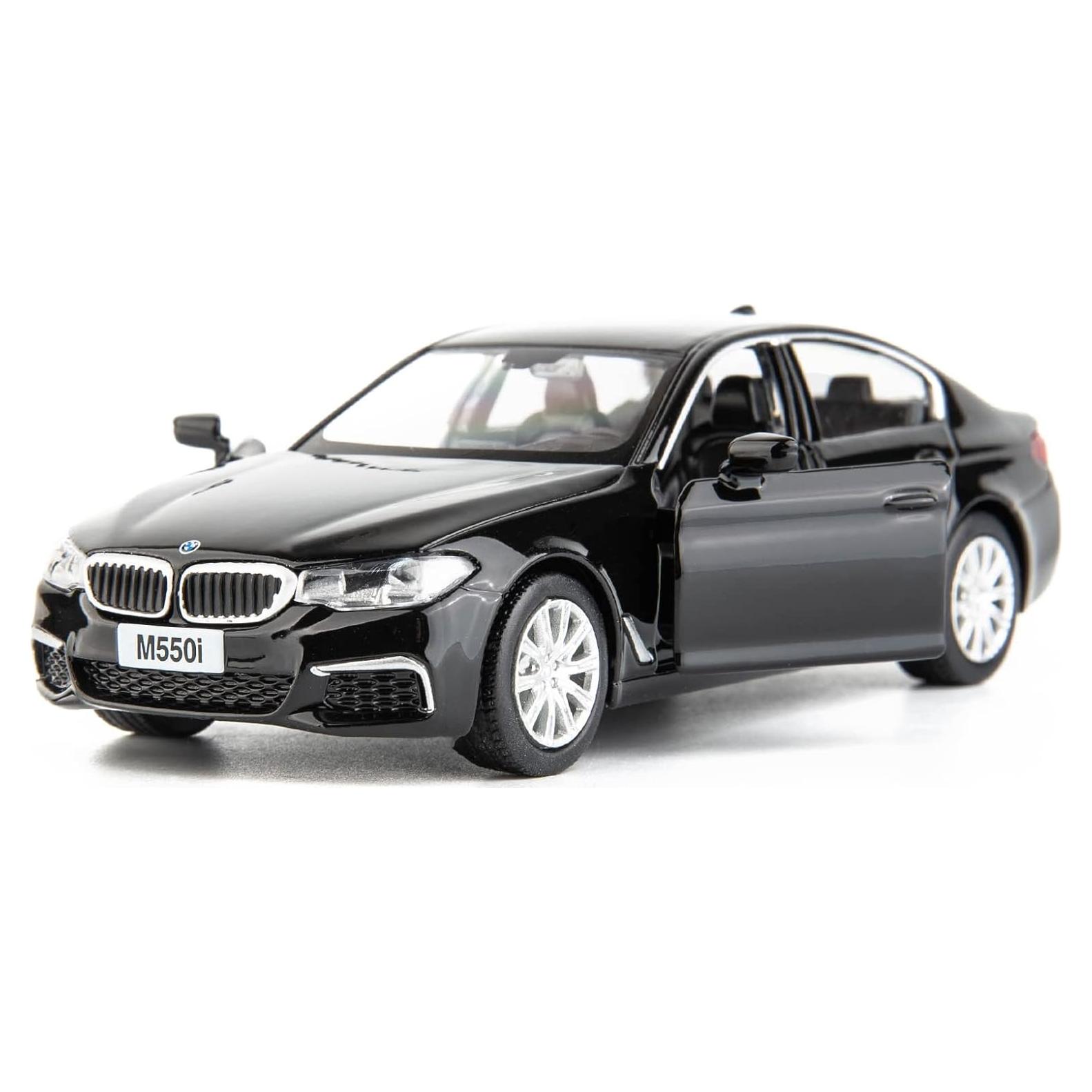 BMW M550i Coche de Juguete 1:36 Retroceso Negro RMZ City