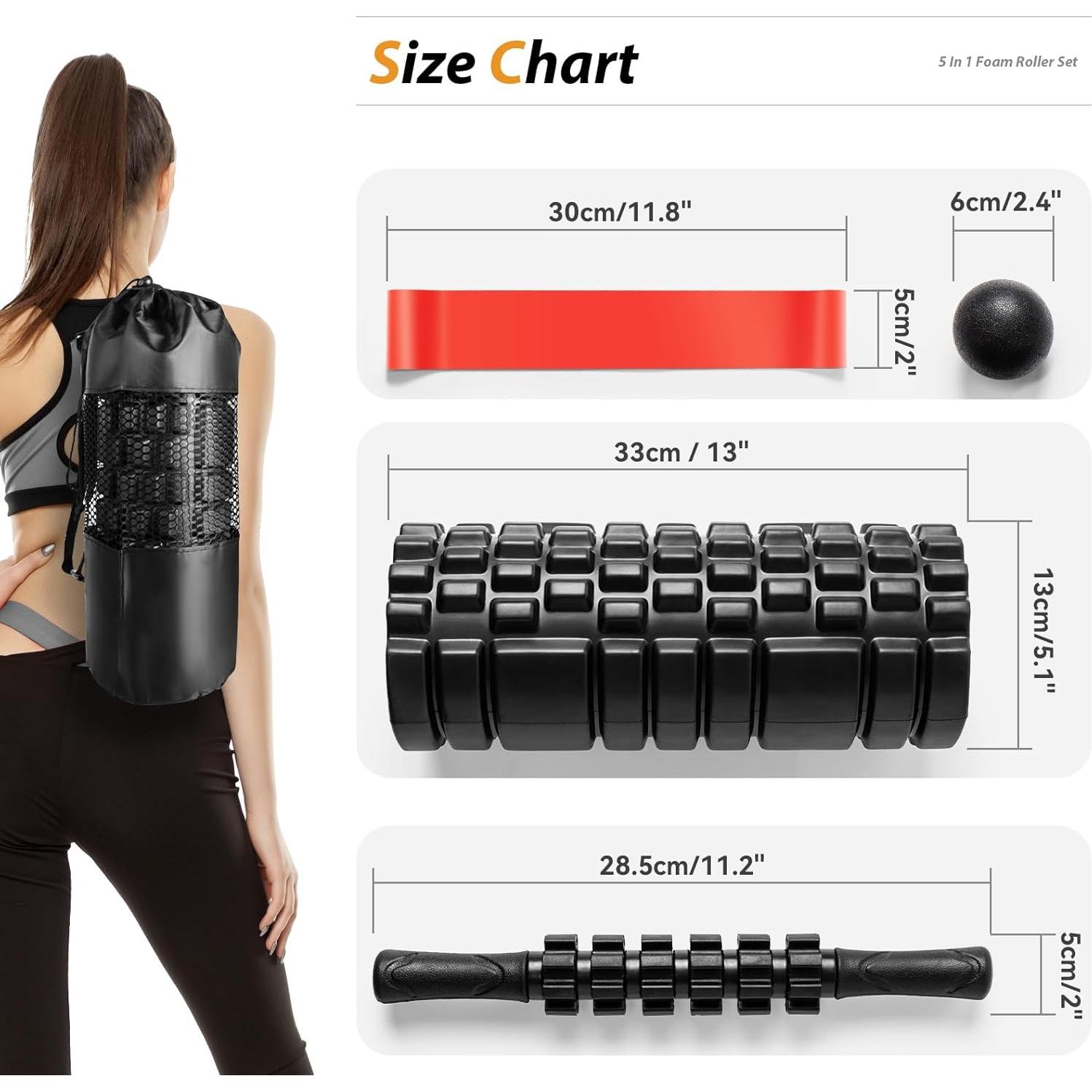 Set de Rodillos de Espuma 5 en 1 SUBCULTUREPICK para Masaje