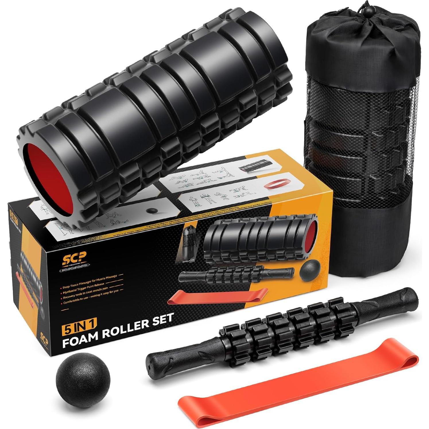 Set de Rodillos de Espuma 5 en 1 SUBCULTUREPICK para Masaje