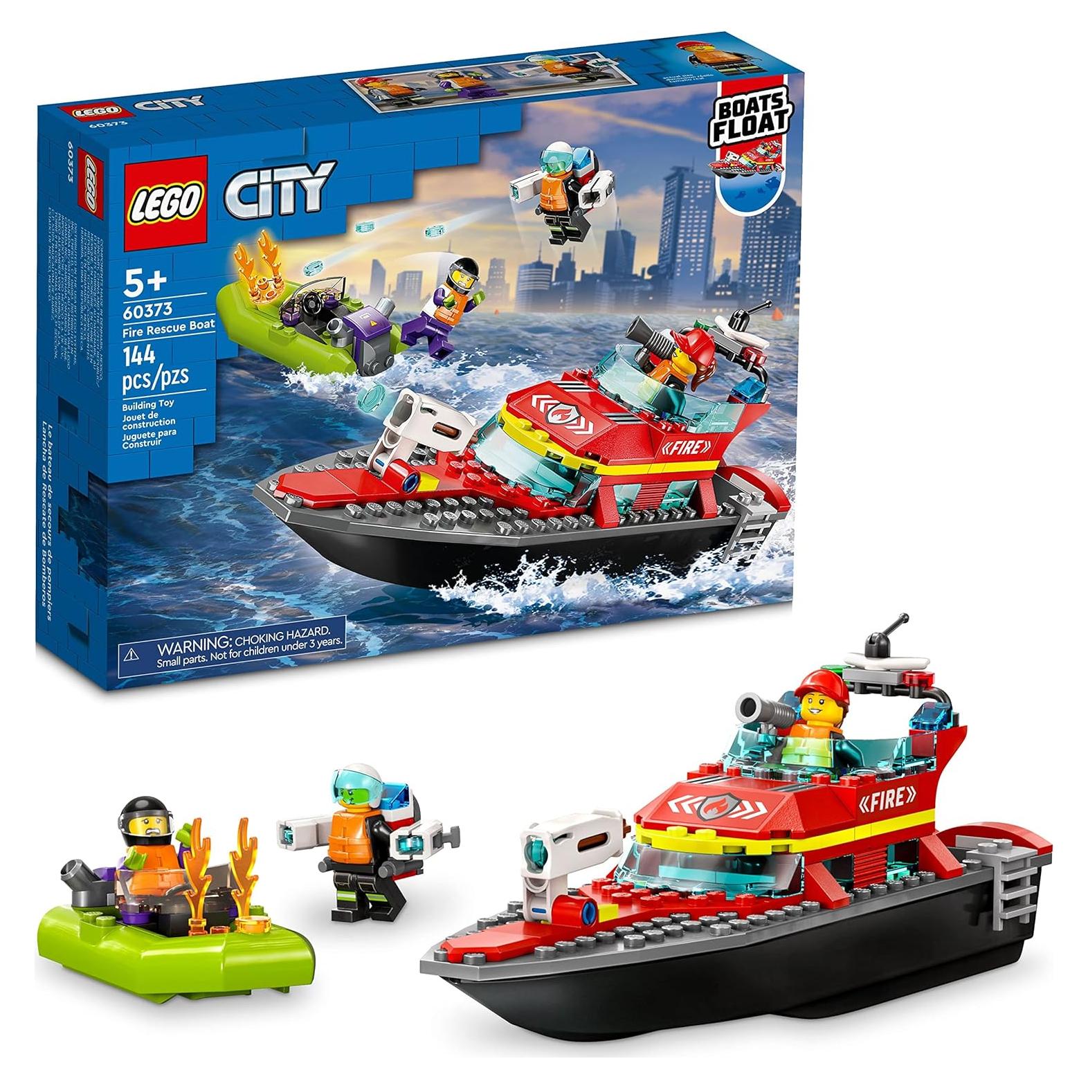 LEGO City Barco de Rescate Bomberos 60373, Flota en Agua