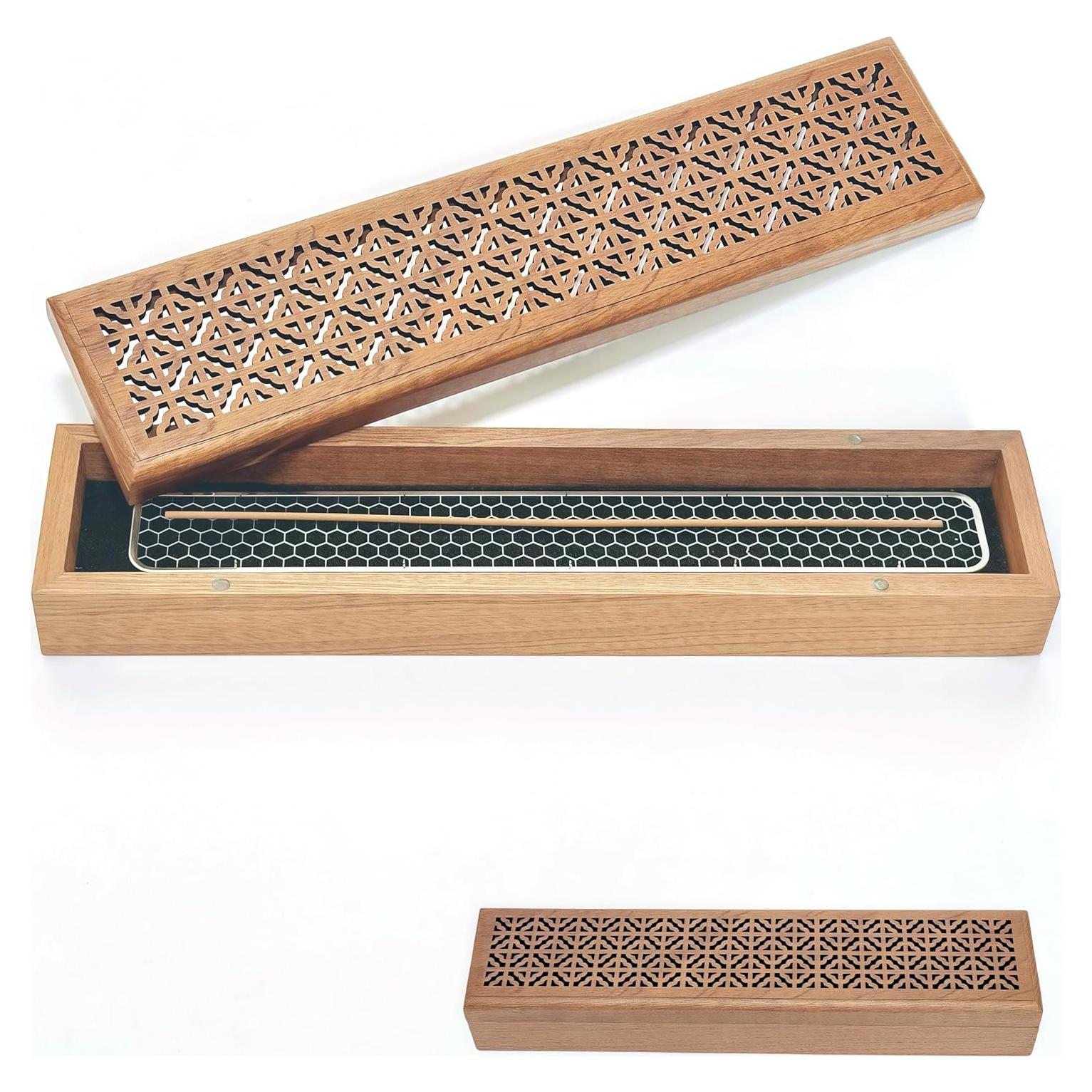 Soporte de Incienso Moocervi de Madera Rectangular 26x6x4 cm