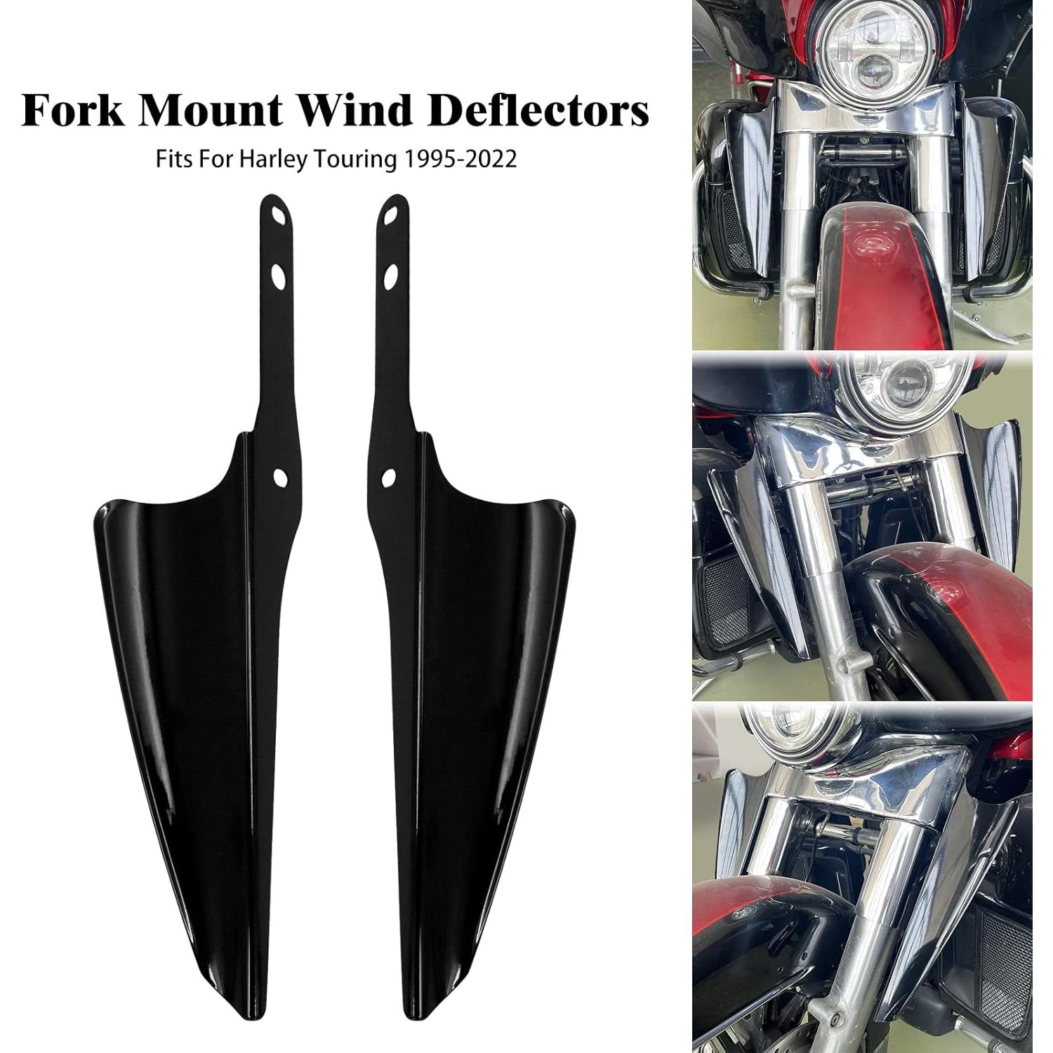 Deflectores de Viento HDBUBALUS para Harley 1995-2023 Negro