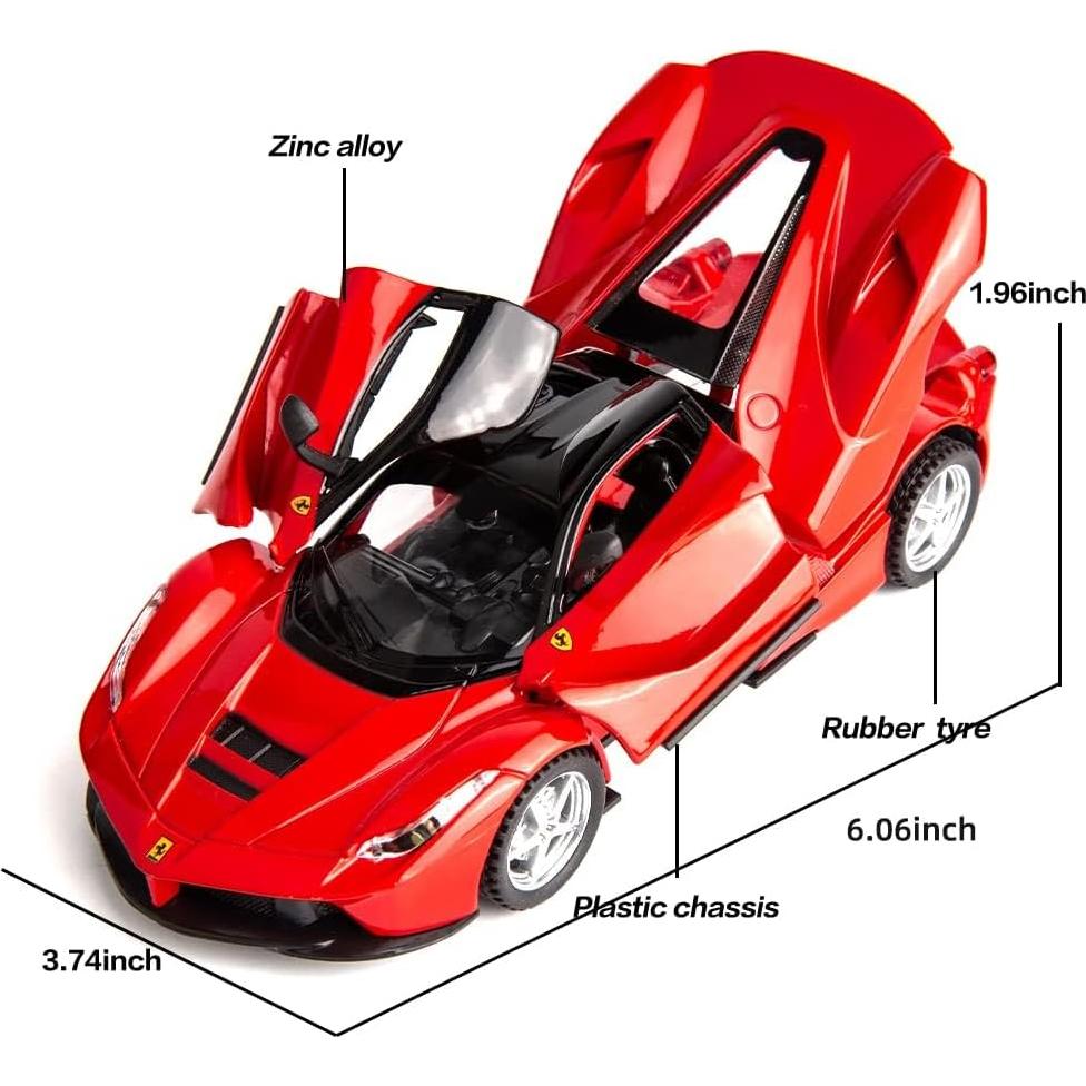 Coche de Juguete Ferrari LaFerrari Retroceso WAKAKAC Rojo