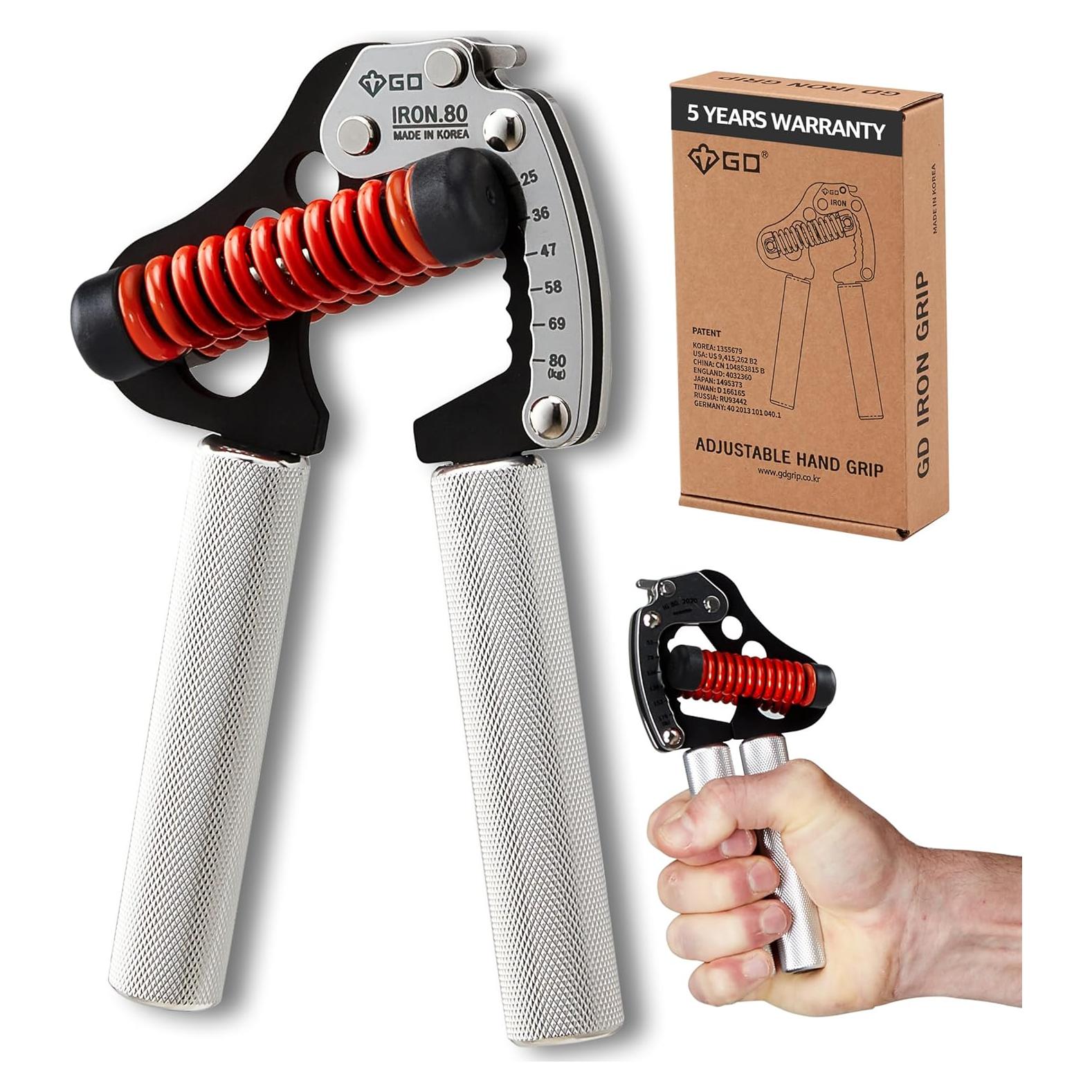 Entrenador de Fuerza de Agarre GD Iron Grip Ajustable 89.8kg