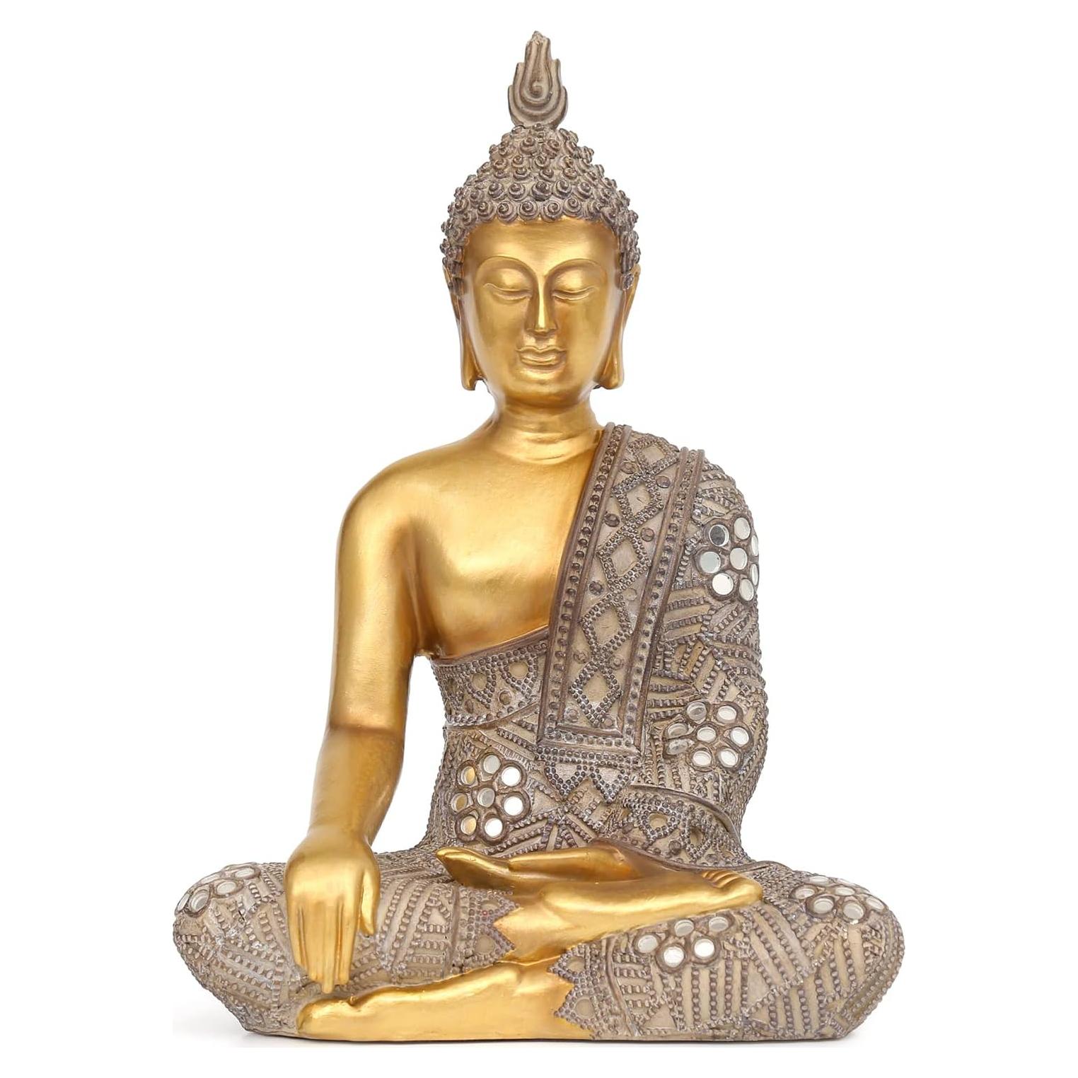 Estatua de Buda Dorada 26.4 cm - Decoración Zen para Hogar