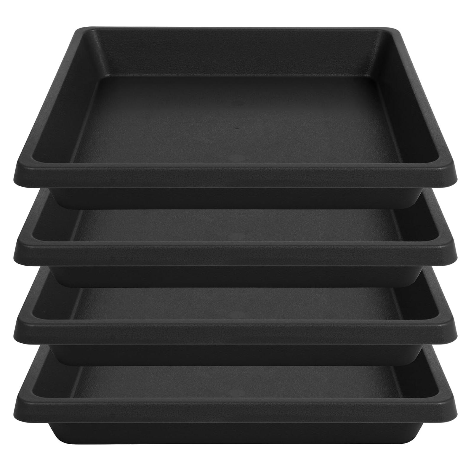 Plato Cuadrado para Plantas 15 cm - 4 Paquete - Feyvdzv