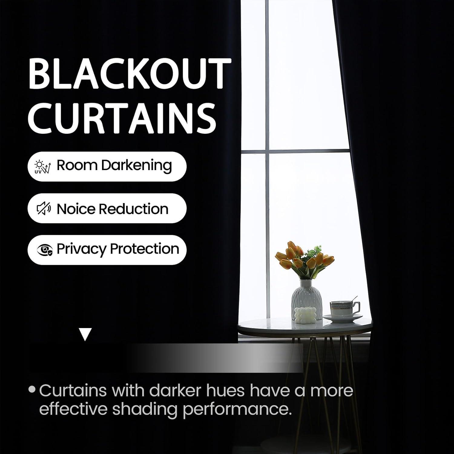 Cortinas Blackout Grichril 132 cm x 182 cm 2 Paneles Azul Cielo