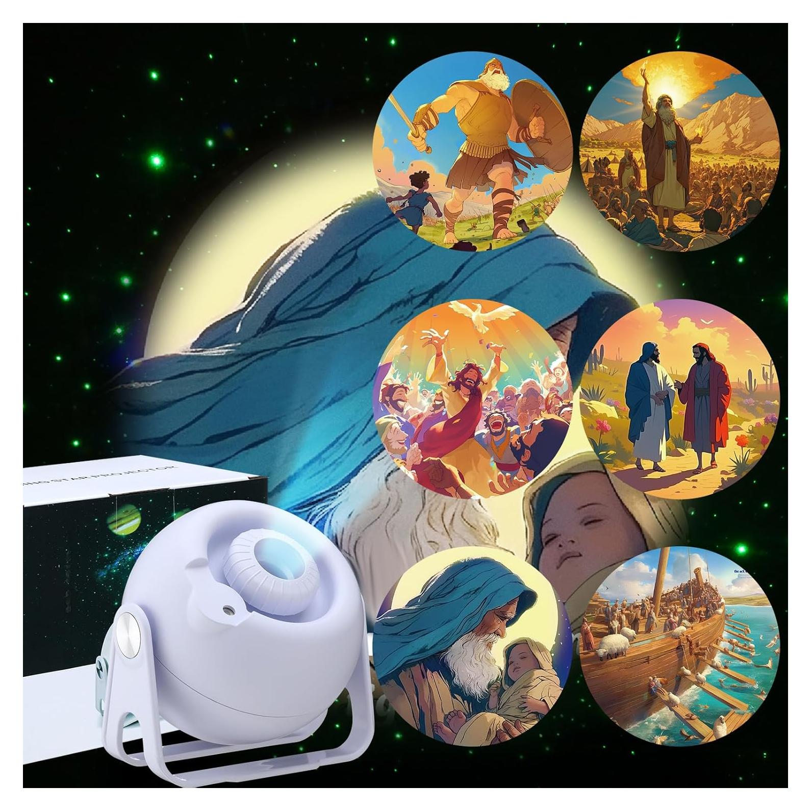 Proyector Bíblico HD Aurelema con 6 Discos Intercambiables