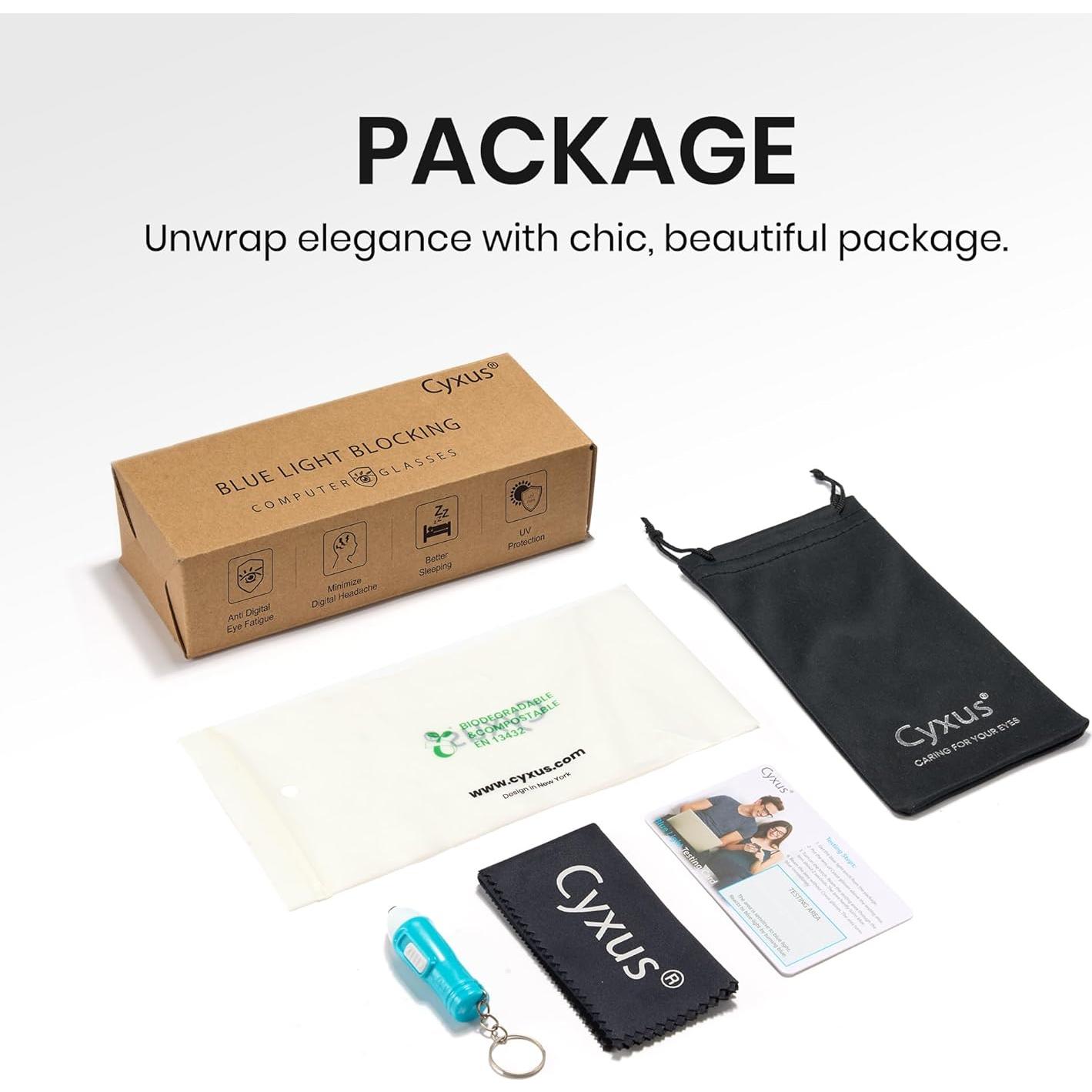 Gafas de Bloqueo de Luz Azul Cyxus 8160 Metal Rectangulares