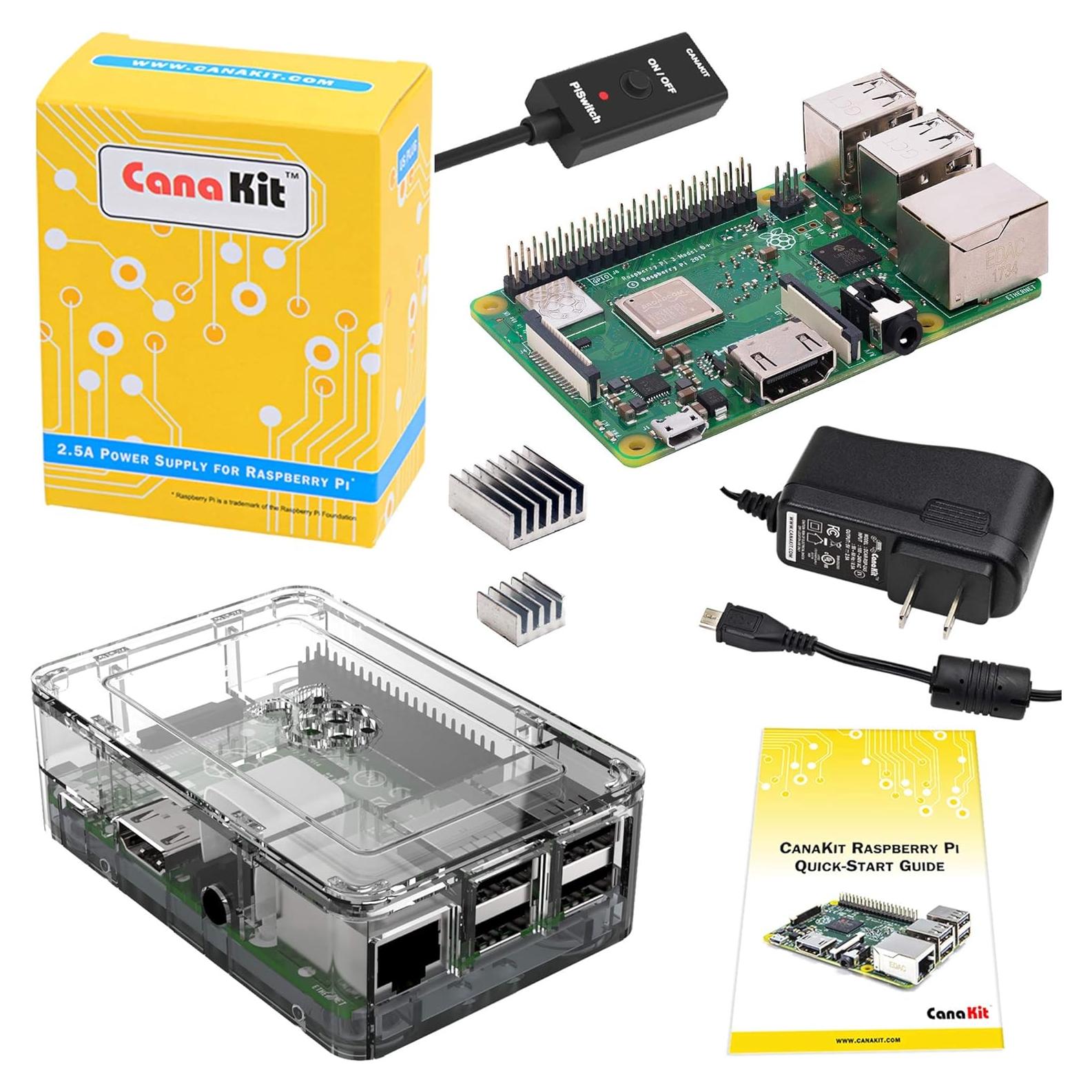 CanaKit Raspberry Pi 3 B+ con fuente 2.5A y caja premium