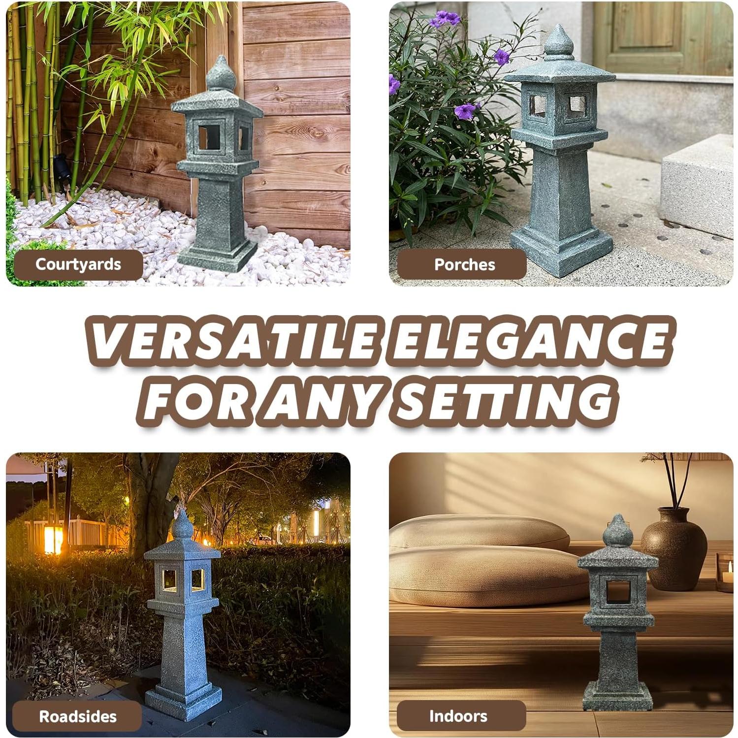 Lámpara Solar de Pagoda SERABETTO 80 cm Resistente a la Intemperie