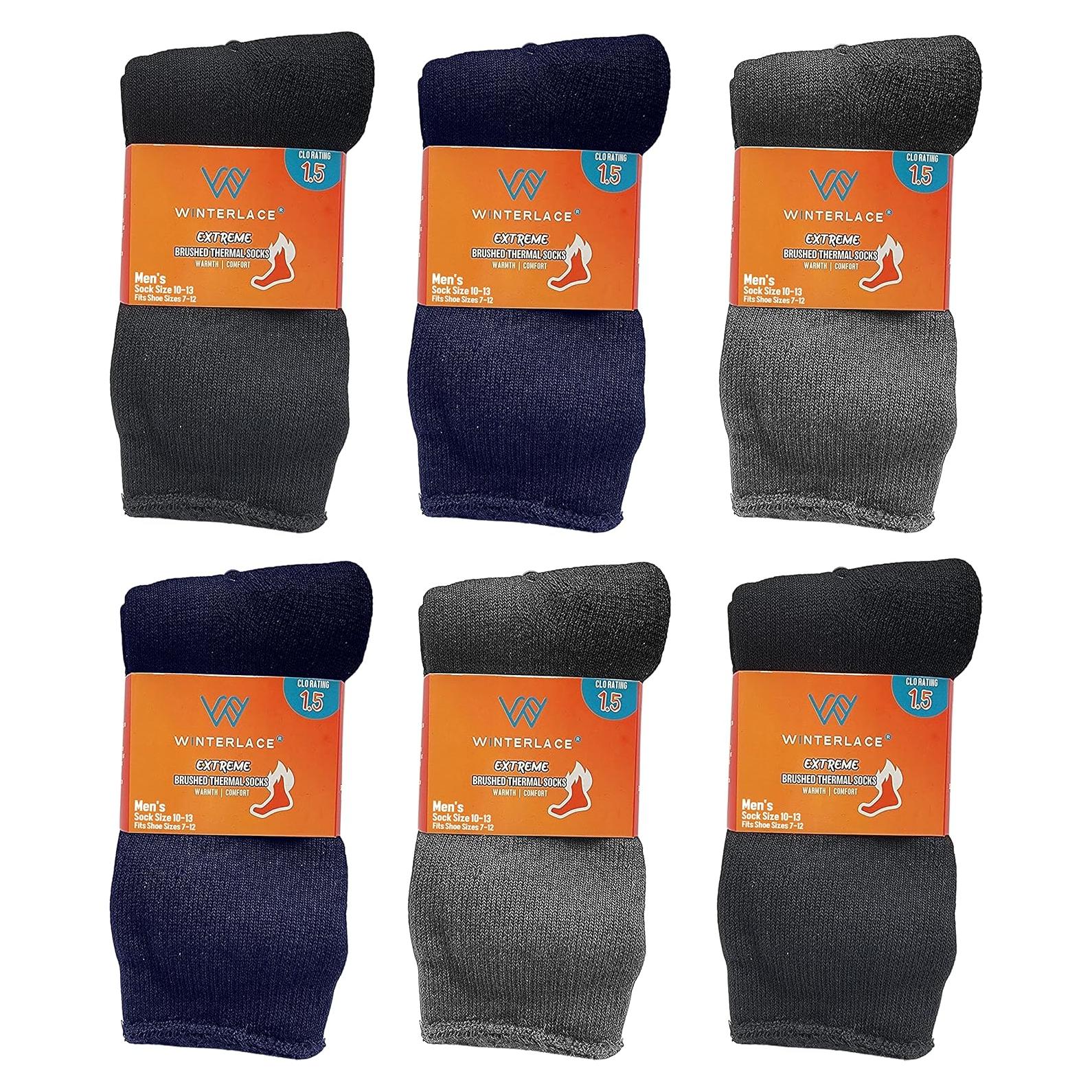 6 Pares de Calcetines Térmicos Hombre - Forro Cepillado Invierno