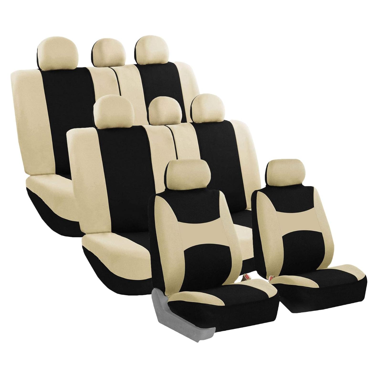 Fundas de Asiento Automotriz FH Group Beige Juego de 8