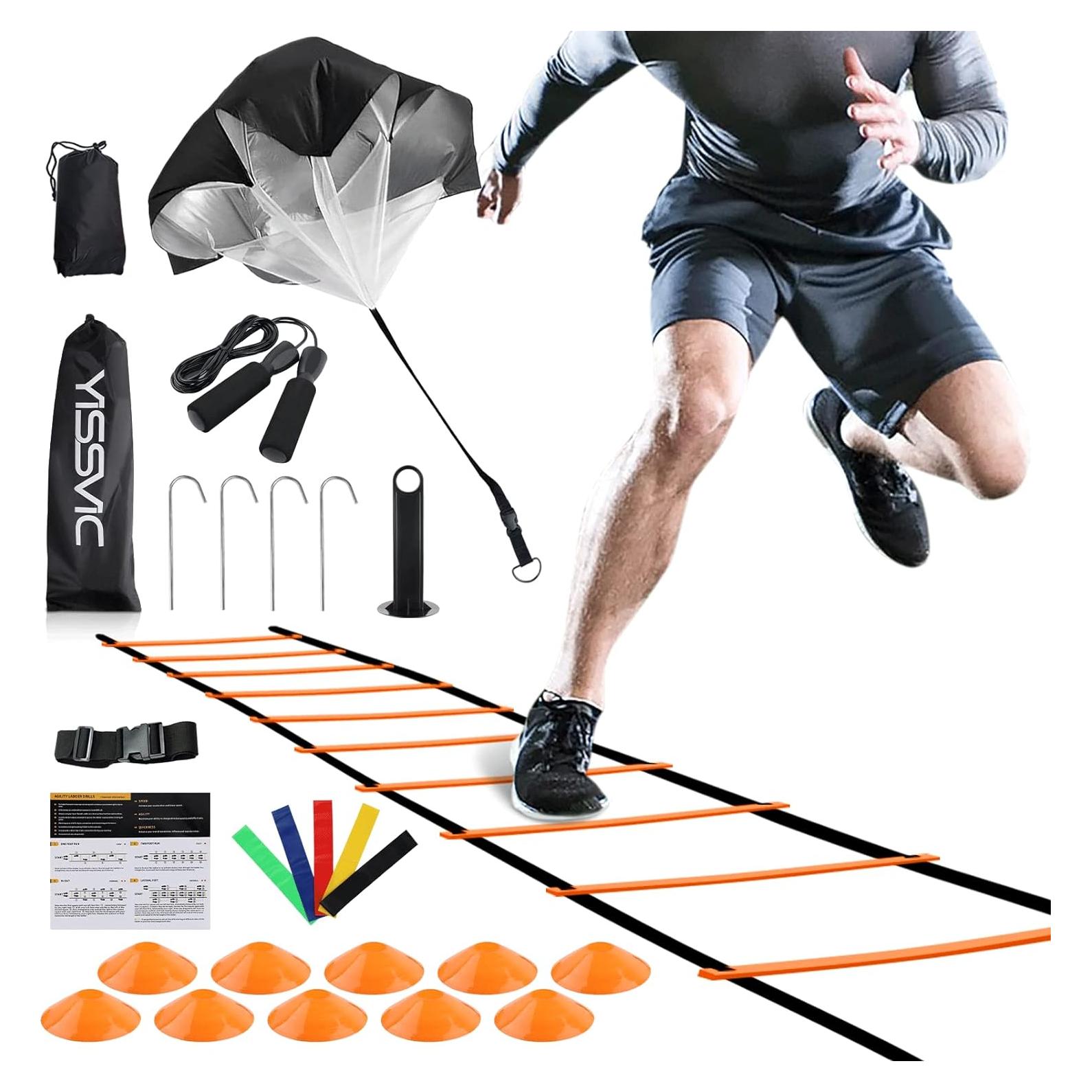 Escalera de Agilidad YISSVIC 6 Metros 12 Peldaños Ajustables