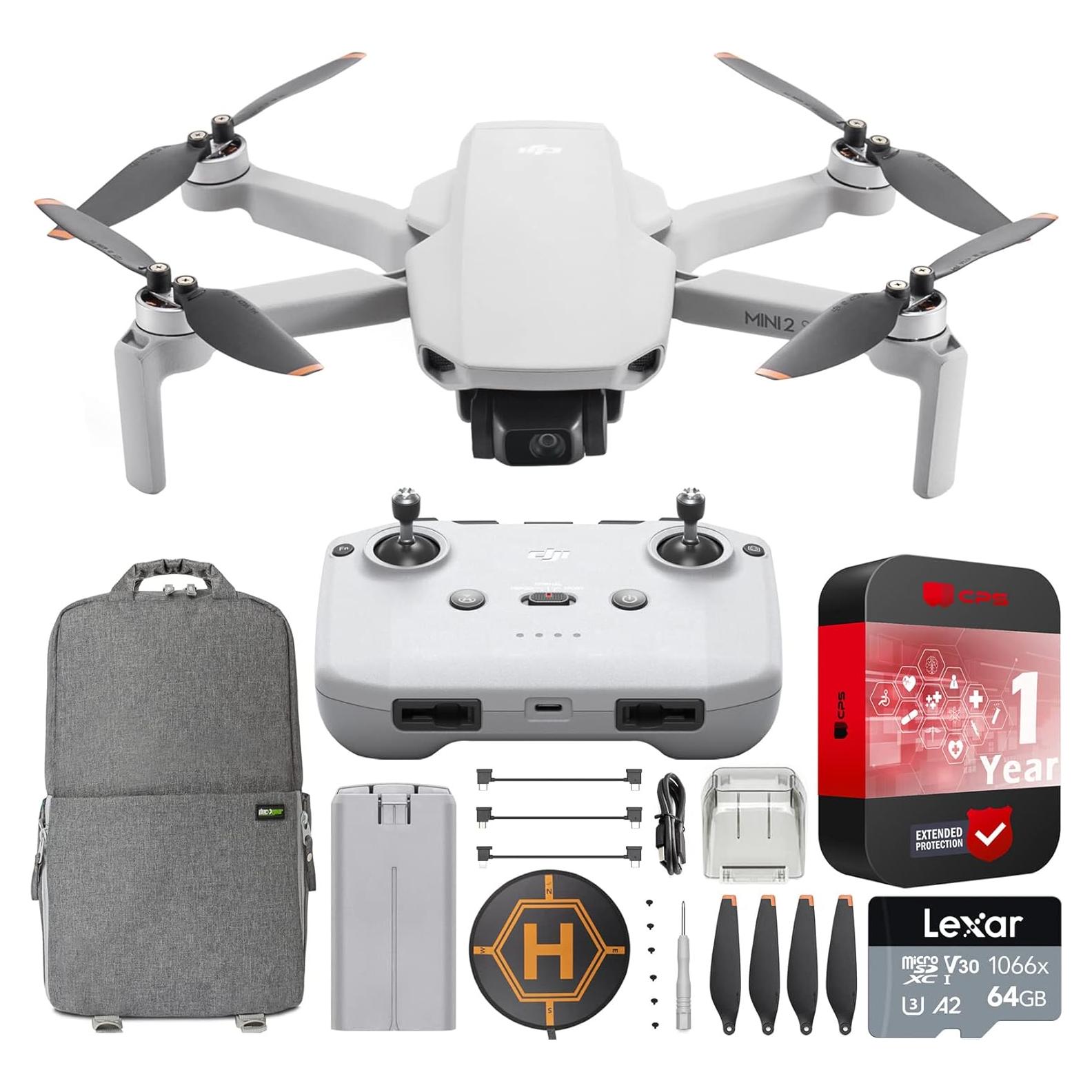 DJI Mini 2 SE Camera Drone Quadcopter with RC-N1 Remote Controller, QHD Video, 10km Transmission, Under 249g, Return to Home, Automatic Pro Shots Bundle with Deco Gear Backpack + Accessories