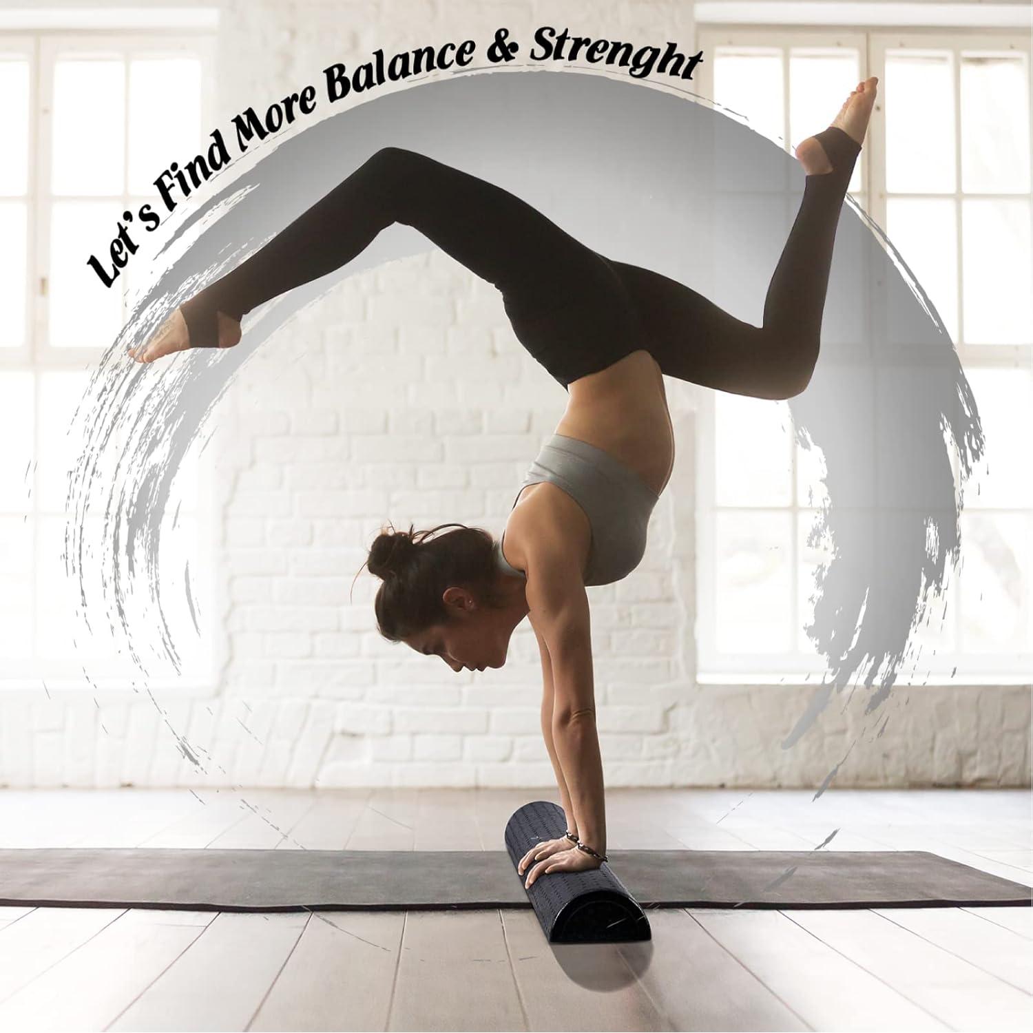 Rodillo Semicircular de Espuma Yes4All 30.48 cm Negro