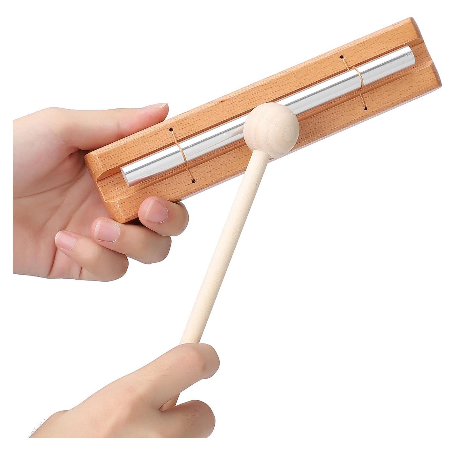 Campana de Percusión Musfunny 5-8" Aluminio y Madera para Meditación