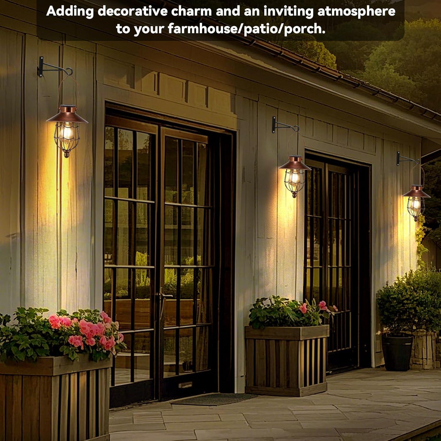 Linterna Solar Colgante Pearlstar Vintage Cobre IP44 80cm