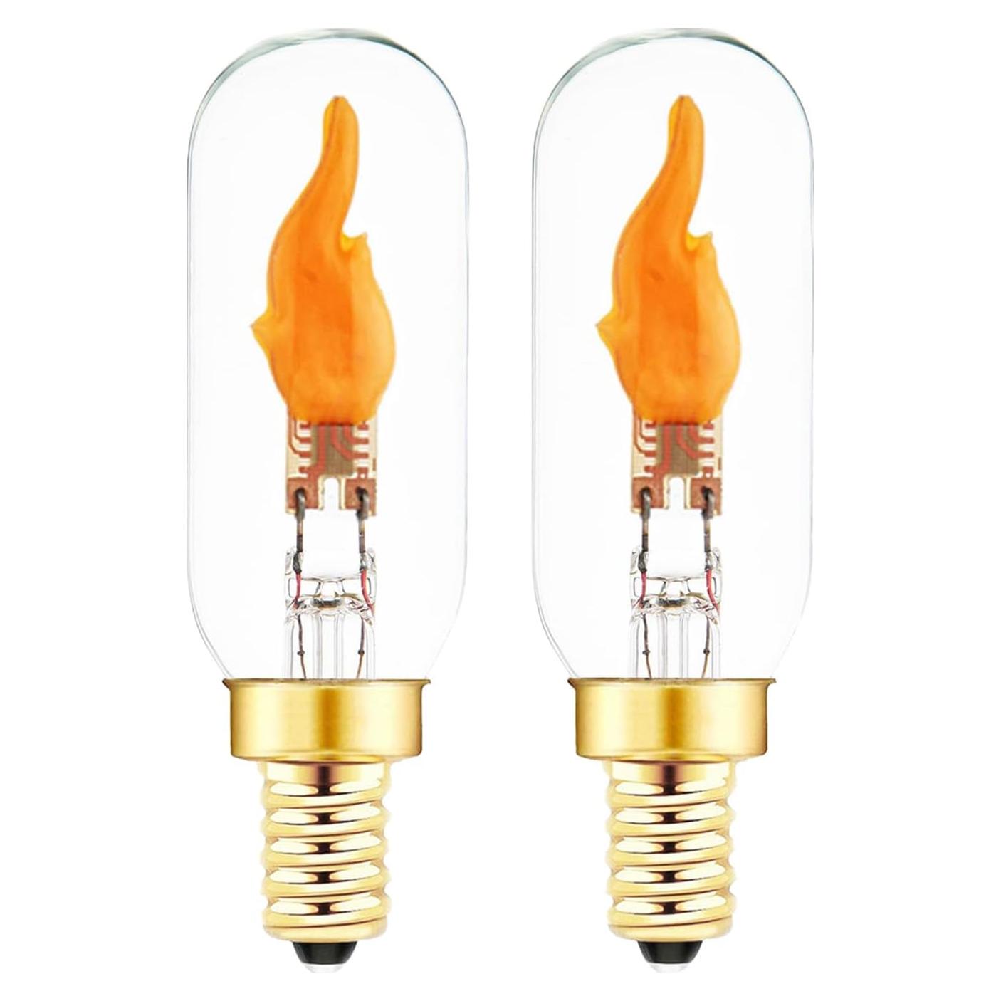 Bombilla LED E12 Parpadeante SHUWDKAR Efecto Llama 2 Unidades