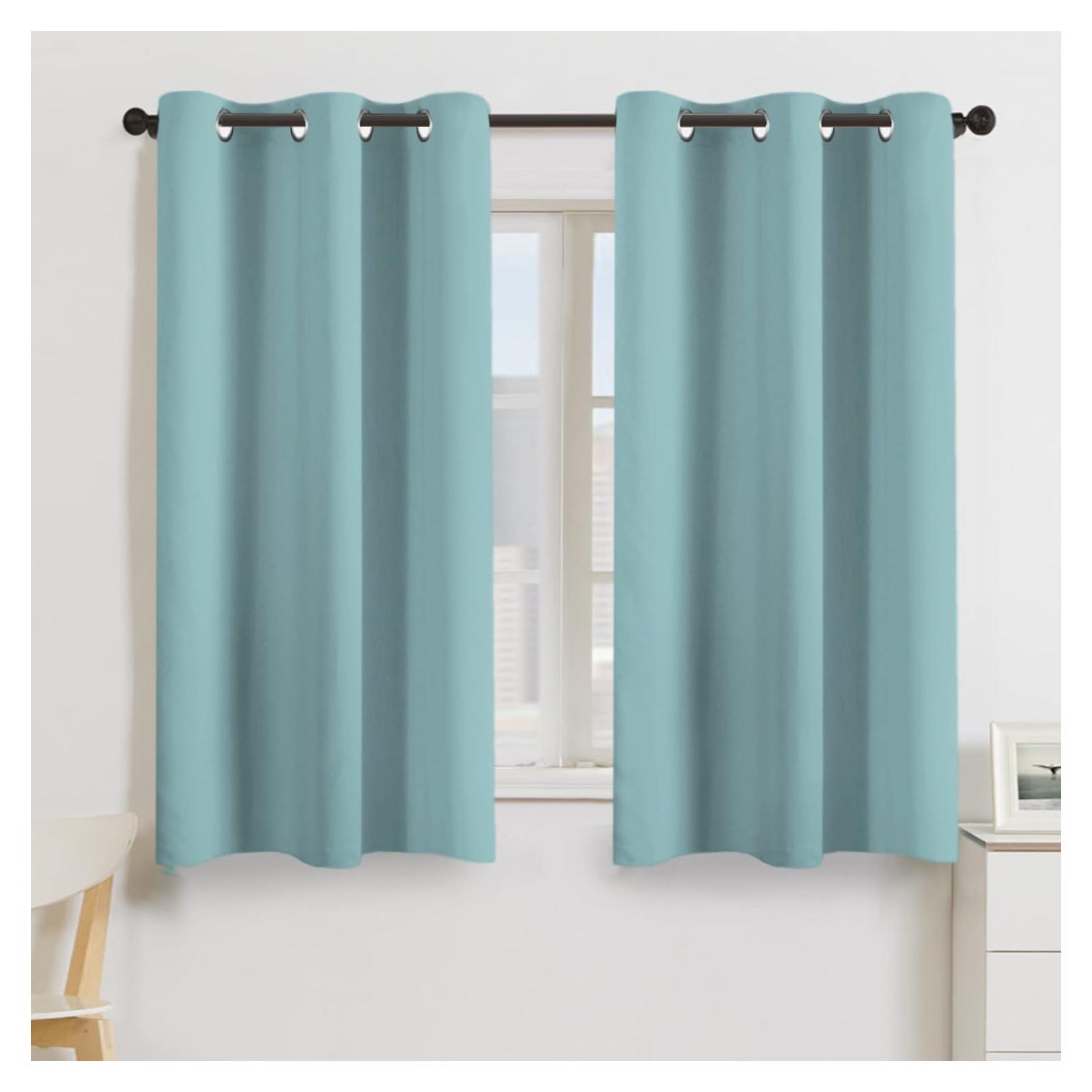 Cortinas Blackout Turquoize 42x54 cm 2 Paneles Azul Mineral