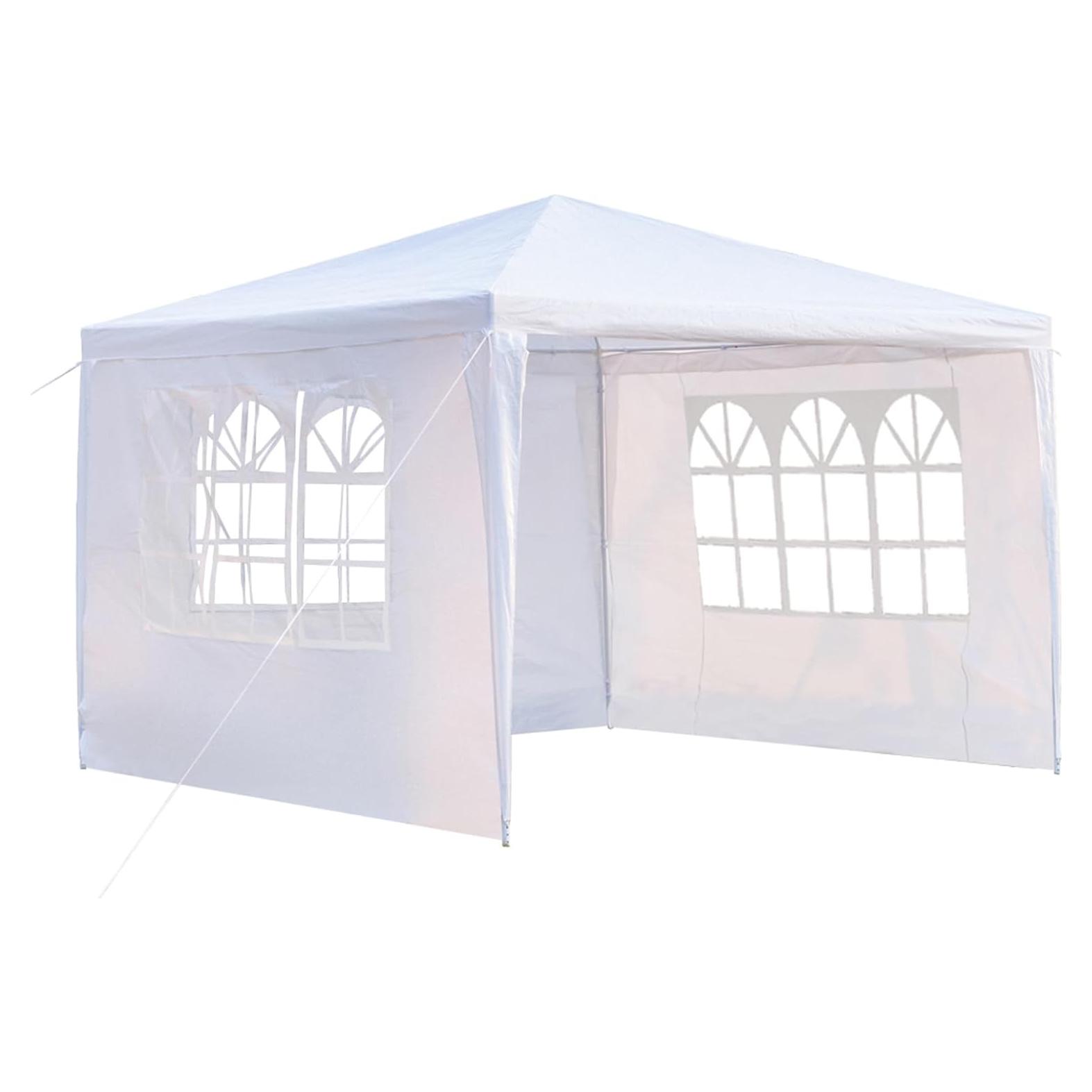 Carpa Plegable 3 Paredes Laterales MELOOLM 3x3m Blanca