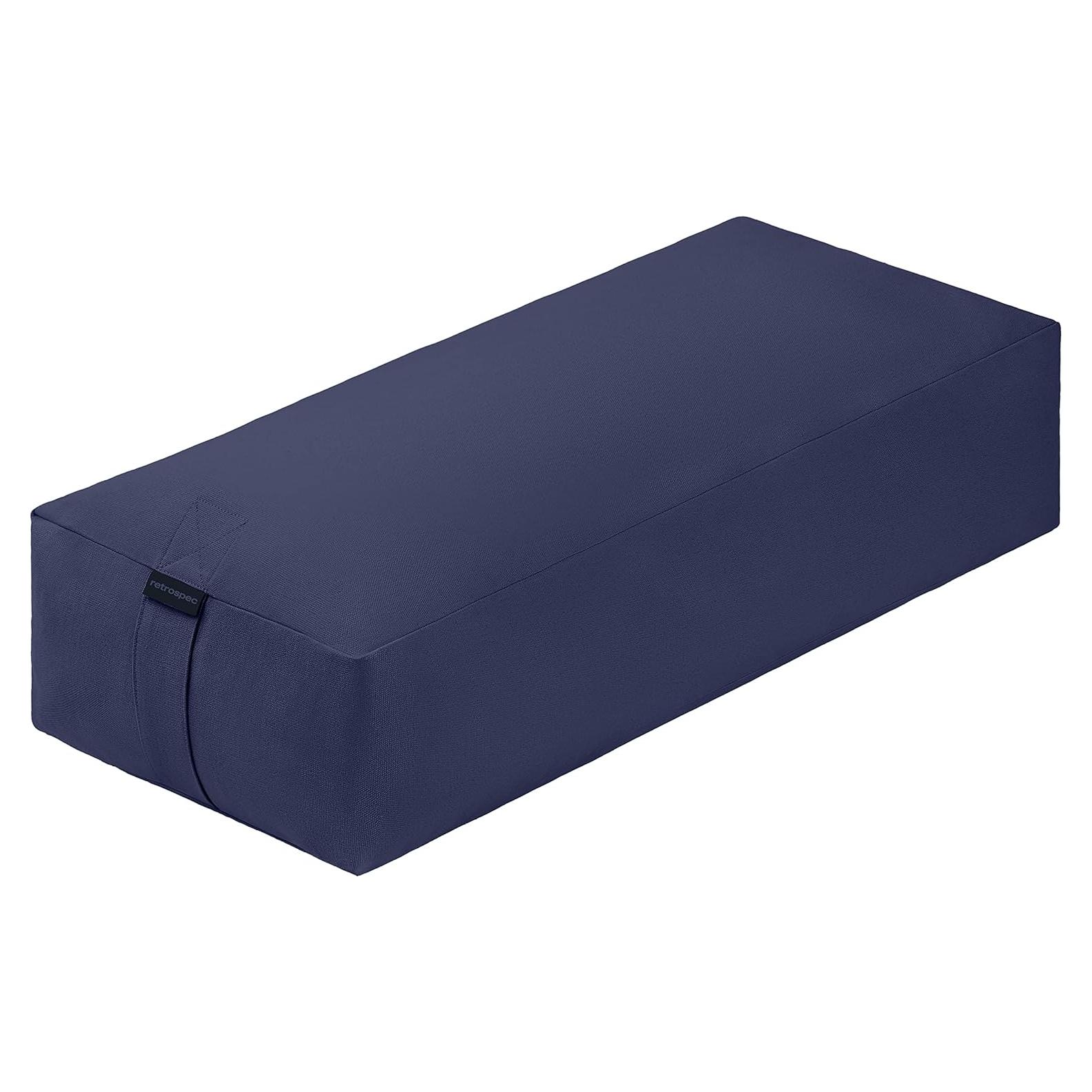 Almohada Rectangular para Yoga Retrospec Sequoia - Funda Algodón 100% Lavable
