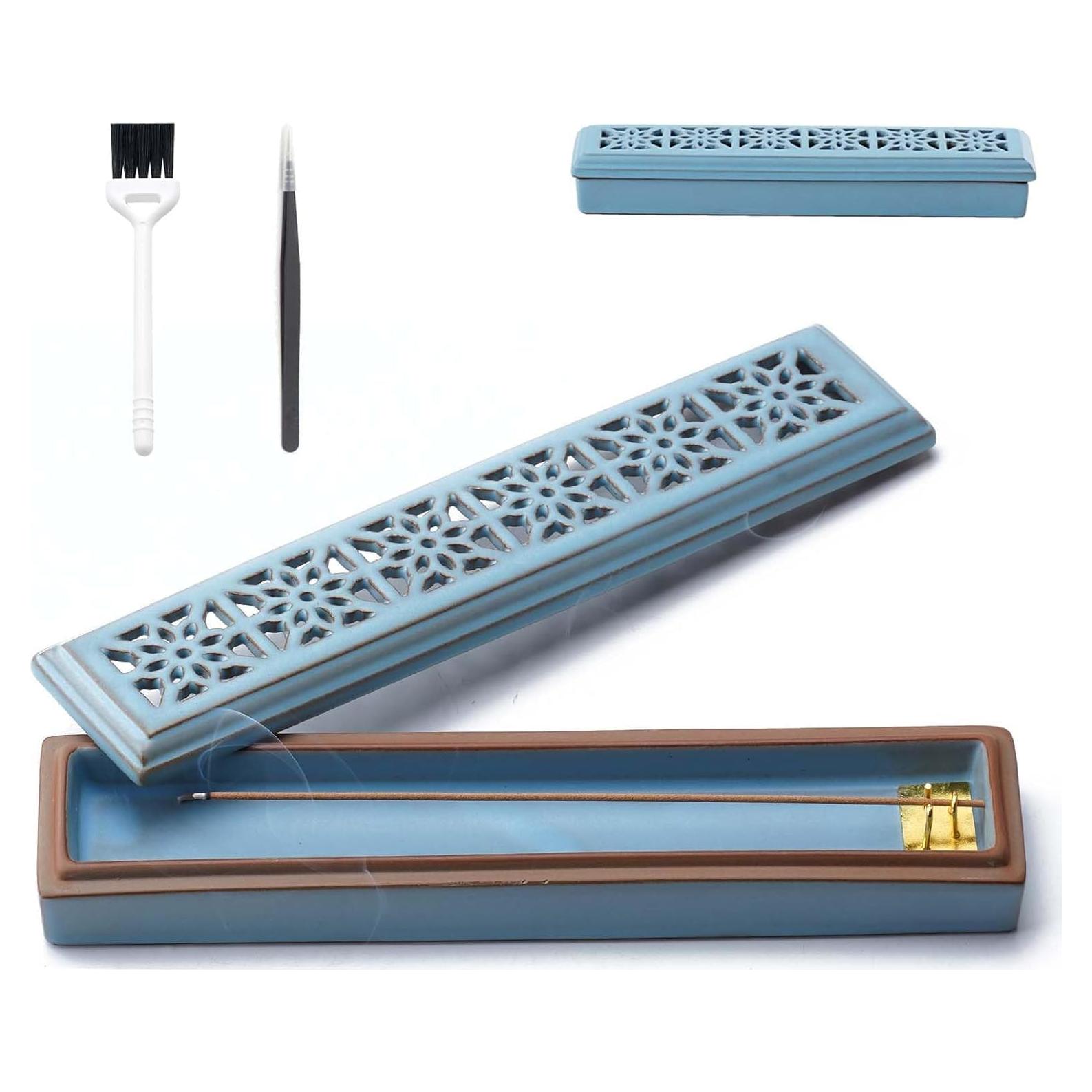 Soporte de Incienso Cerámica CEREMONIA Azul 66.6 cm