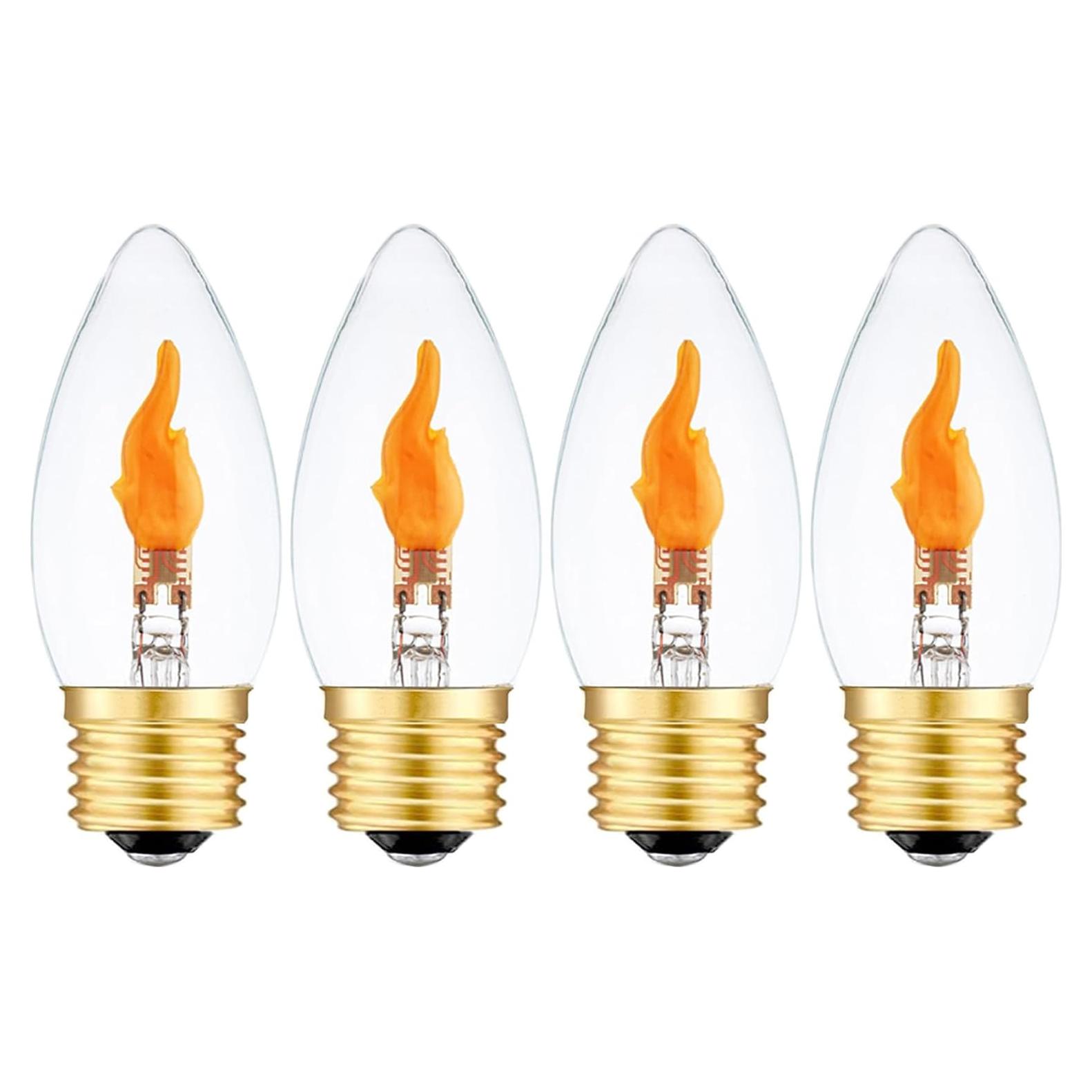 Bombilla LED E26 Llama Parpadeante Sunaiony 4 Unidades