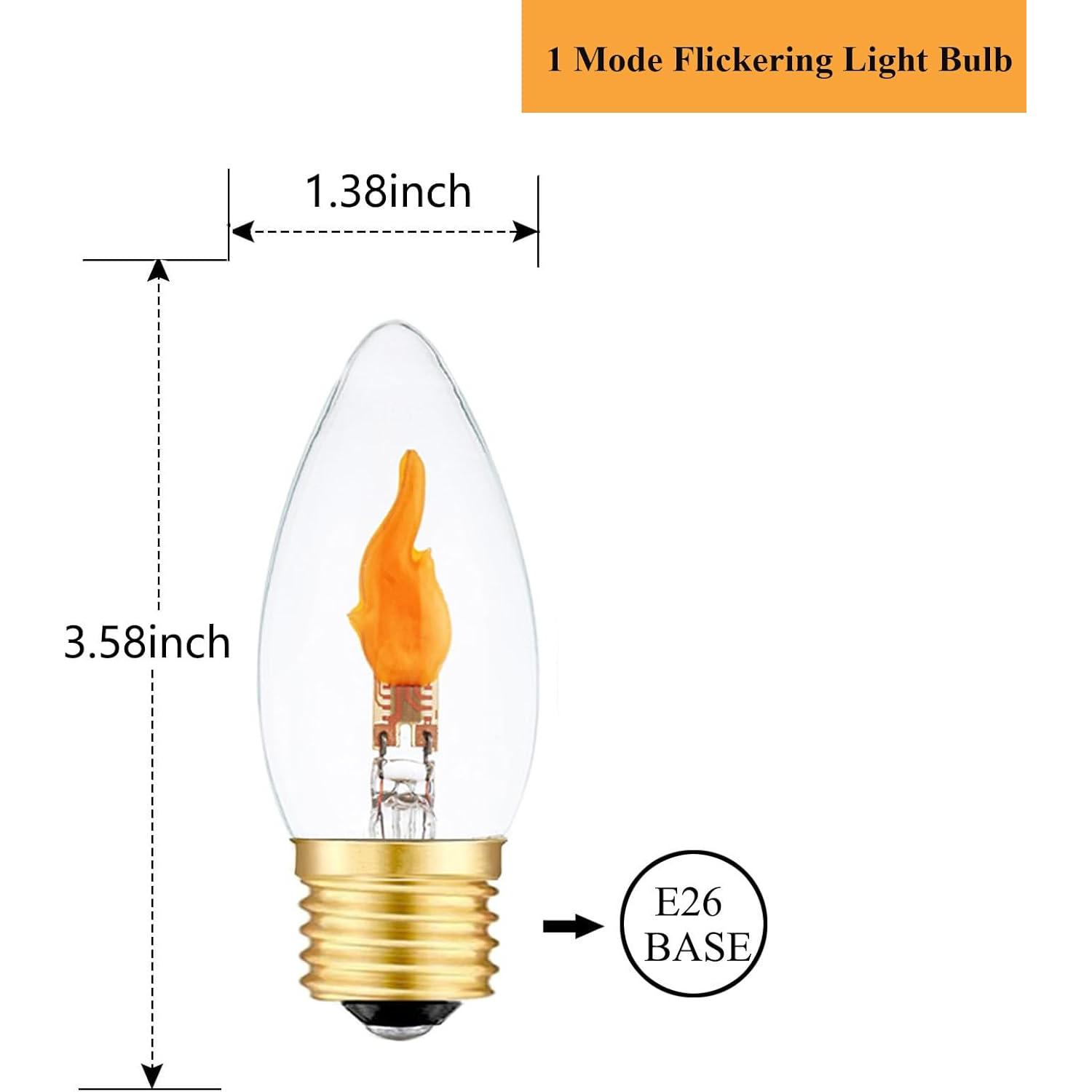Bombilla LED E26 Llama Parpadeante Sunaiony 4 Unidades
