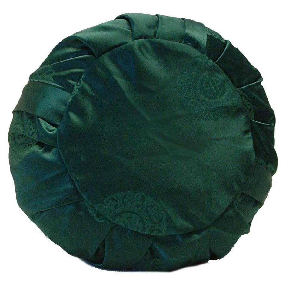Cojín de Meditación Zafu Taraluna Verde con Funda de Seda