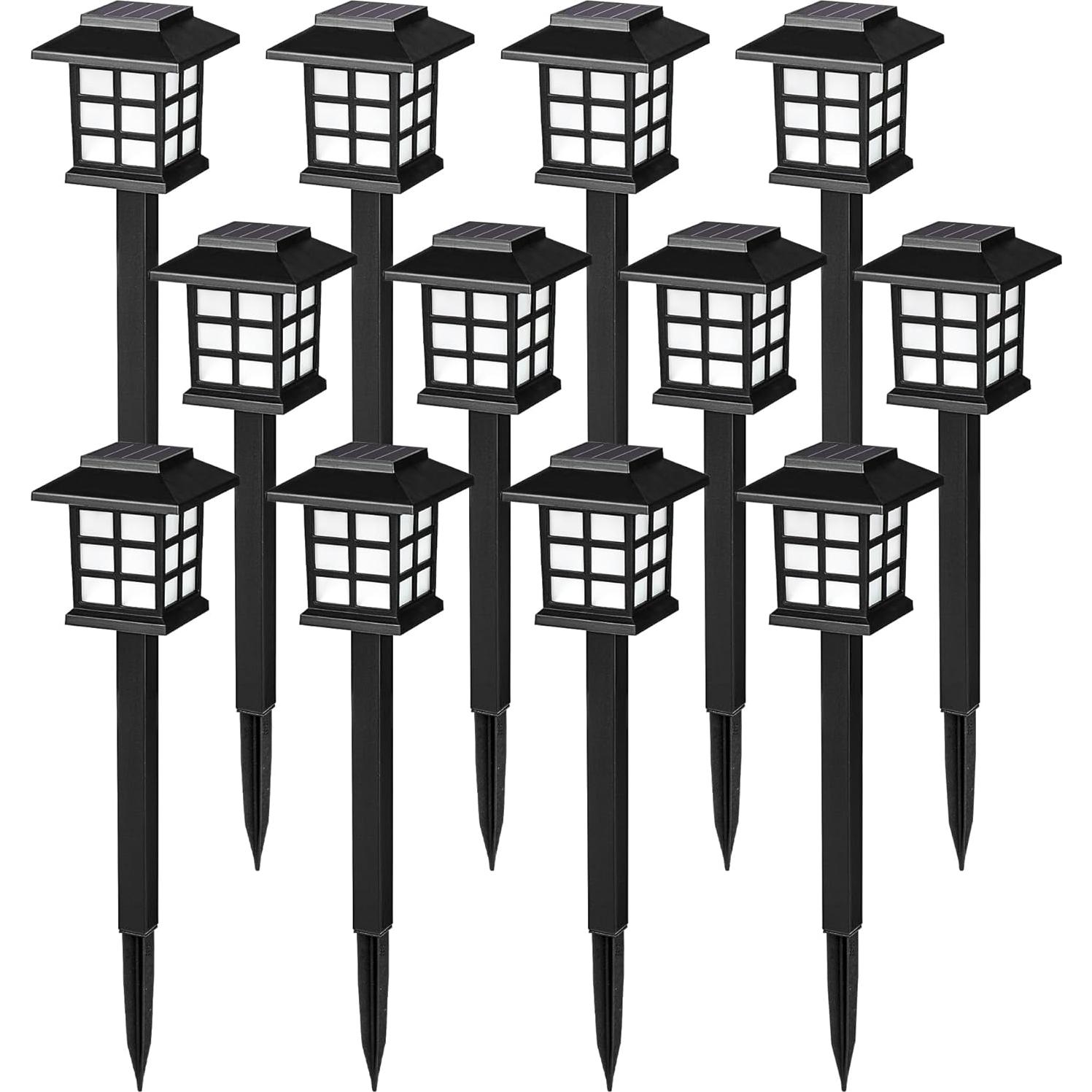 Luces Solares de Camino SOLPEX, 12 Luces LED Impermeables