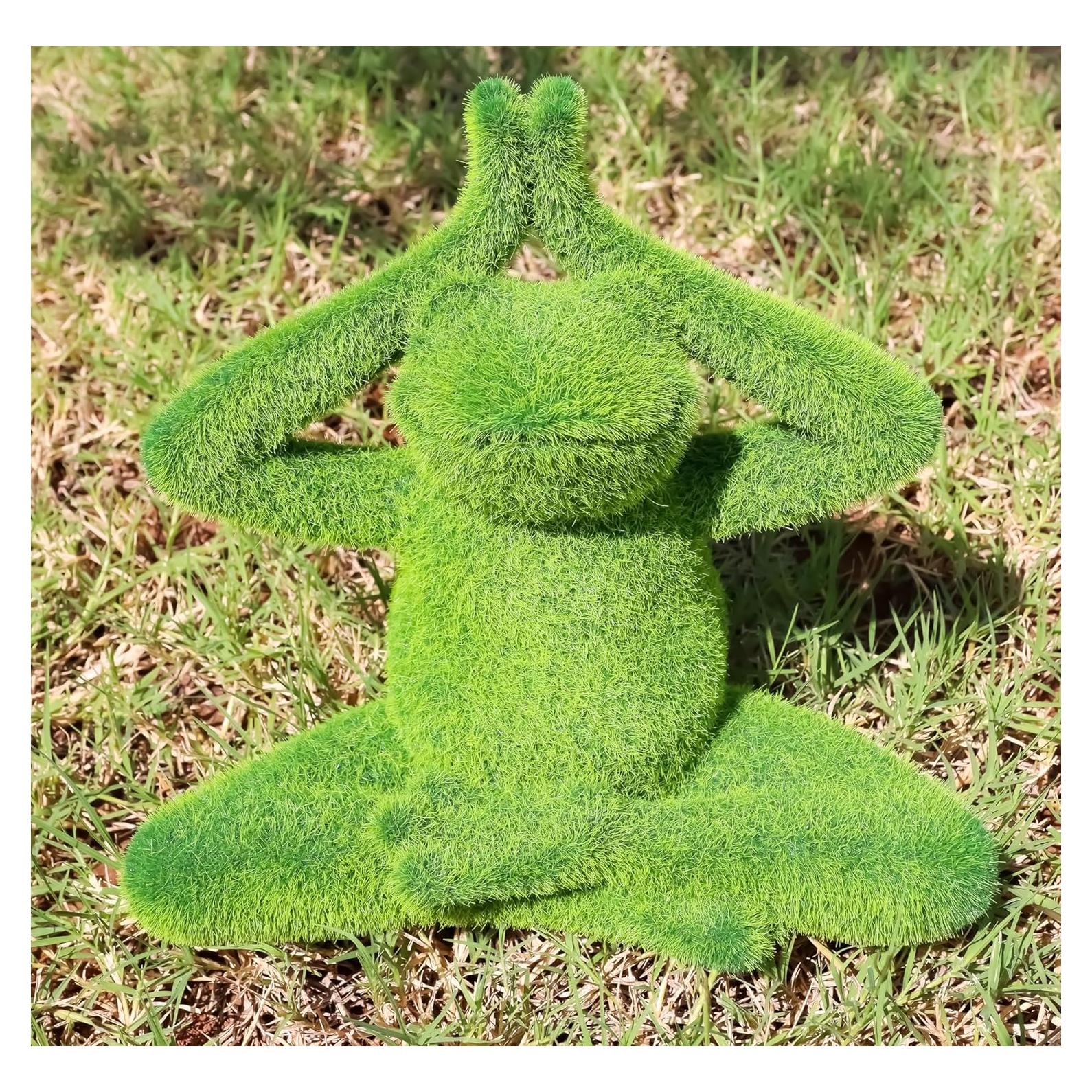 Estatua de Jardín Rana de Yoga Buda Meditador Ebros 23 cm