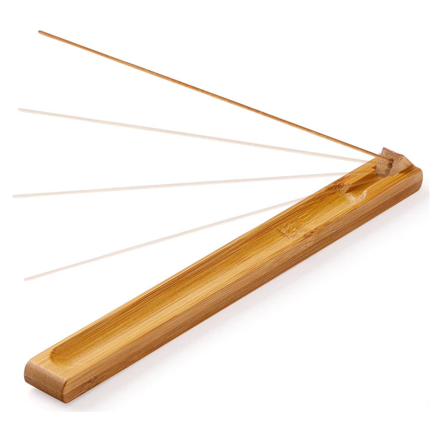 Soporte de Incienso de Madera de Bambú Cacukap Ajustable 24.9cm