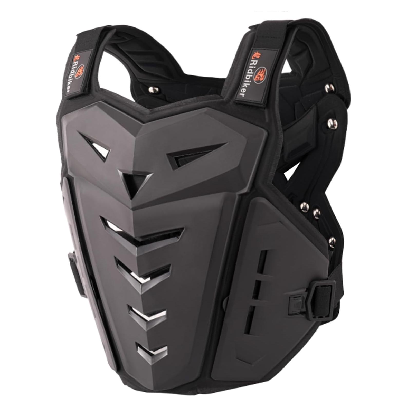Chaleco de Armadura RIDBIKER Negro Ajustable para Motocicleta