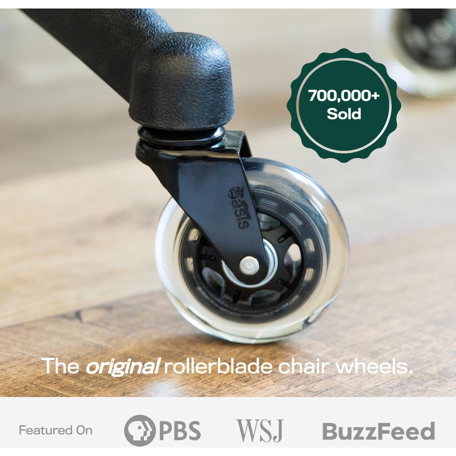 Ruedas de Silla de Oficina The Office Oasis - Suaves y Silenciosas