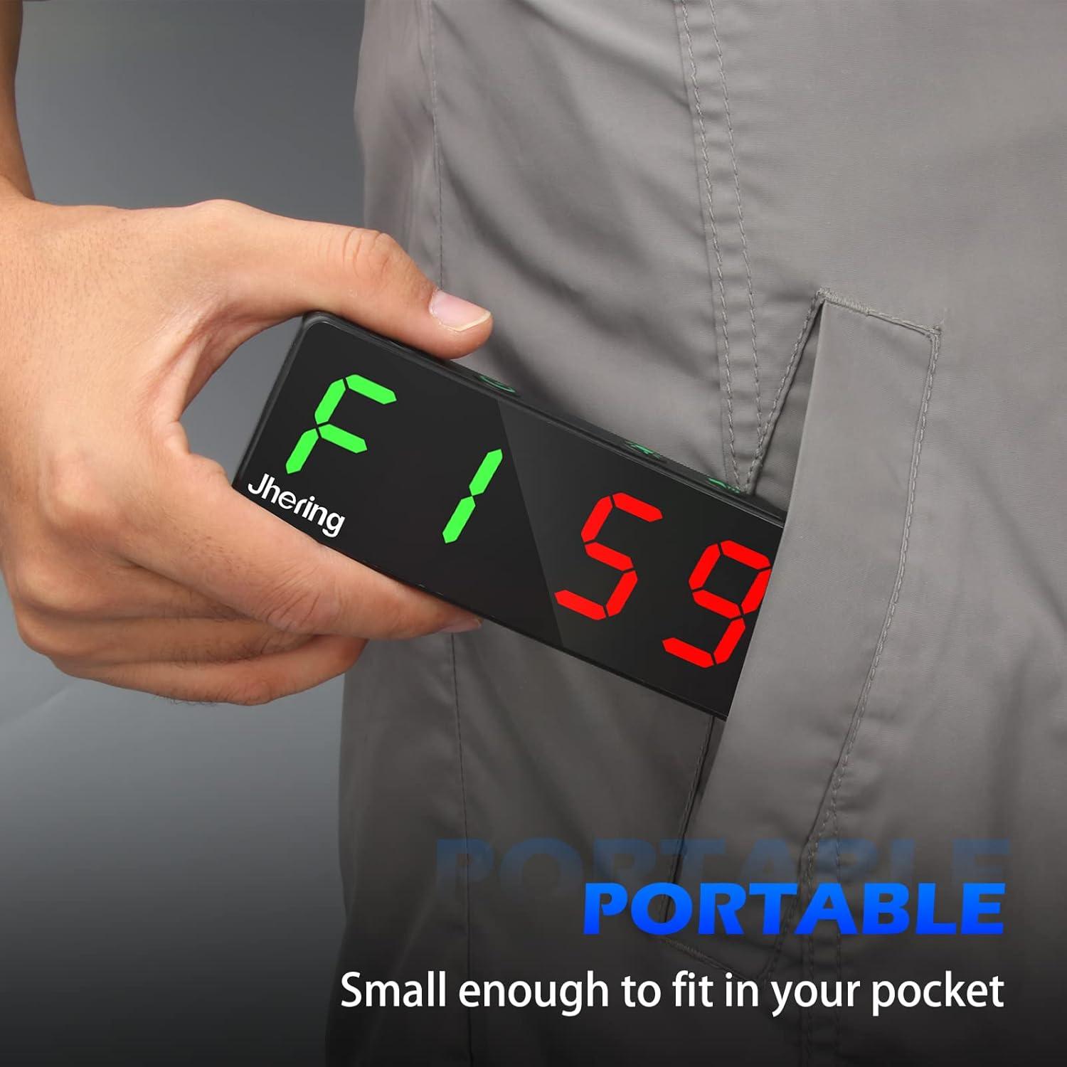 Temporizador de Gimnasio Jhering Portátil LED Recargable 7 Modos