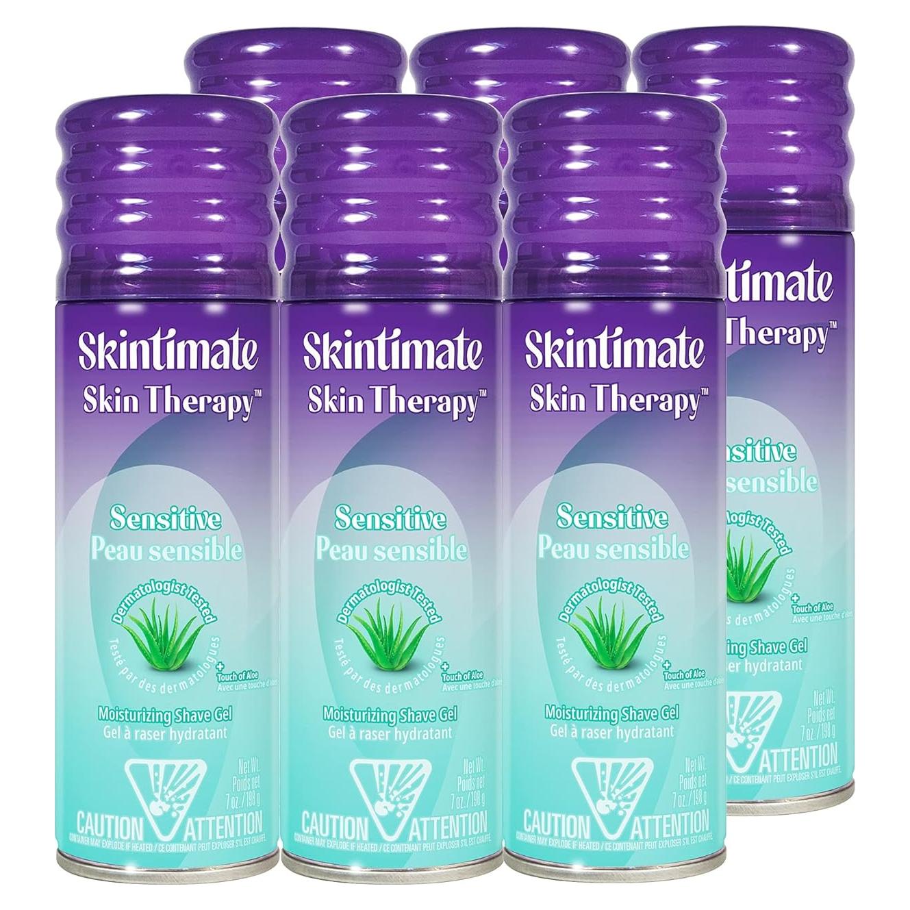 Gel de Afeitar Skintimate Piel Sensible 207ml (6 Paquete)