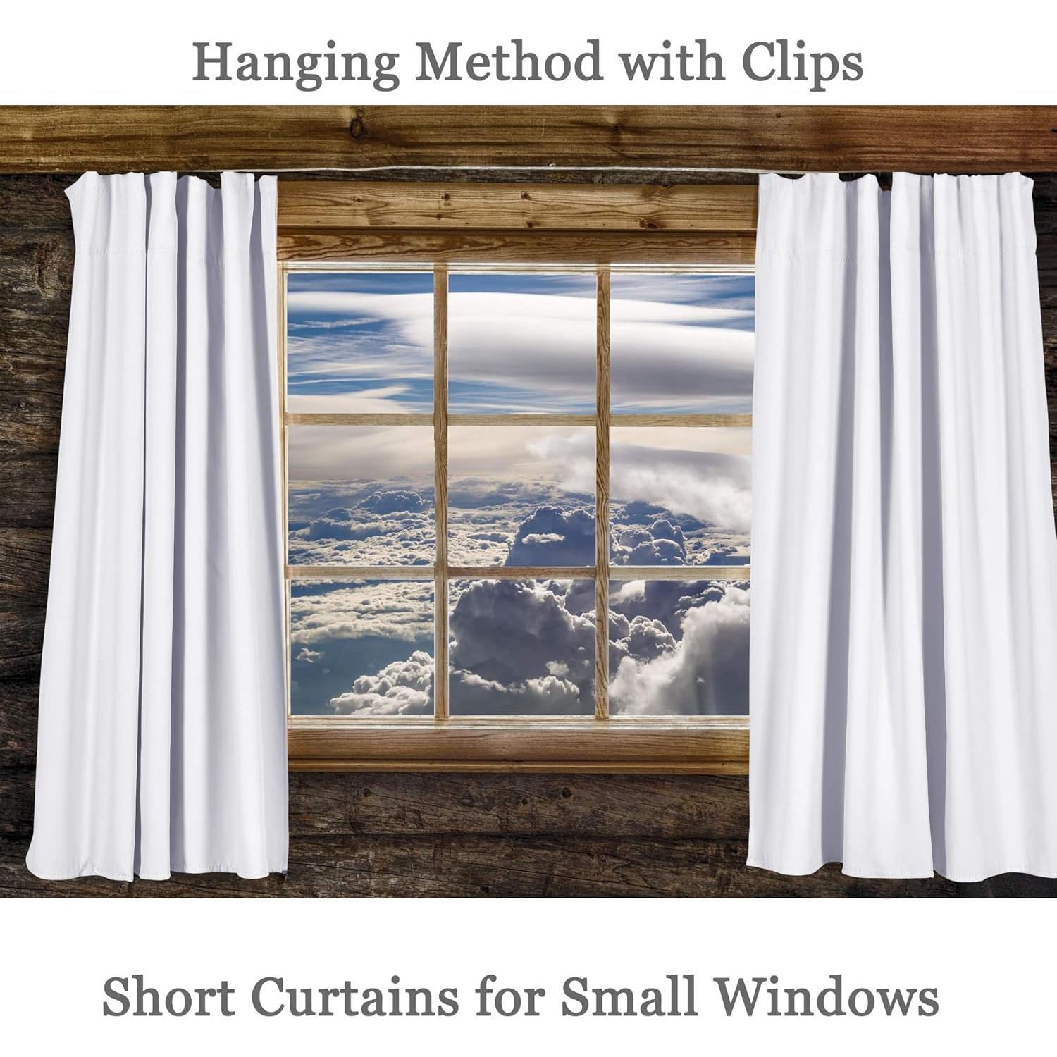 Cortinas Opacas DONREN 2 Paneles 52x36 cm Blanco Puro